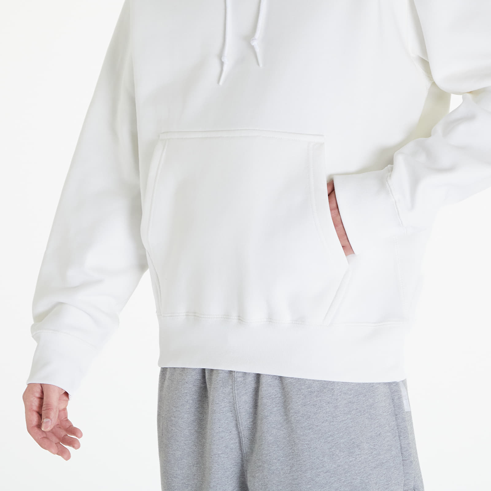 Kapucnis pulóverek és pulcsik Nike Solo Swoosh Men's Fleece Pullover Hoodie Sail/ White