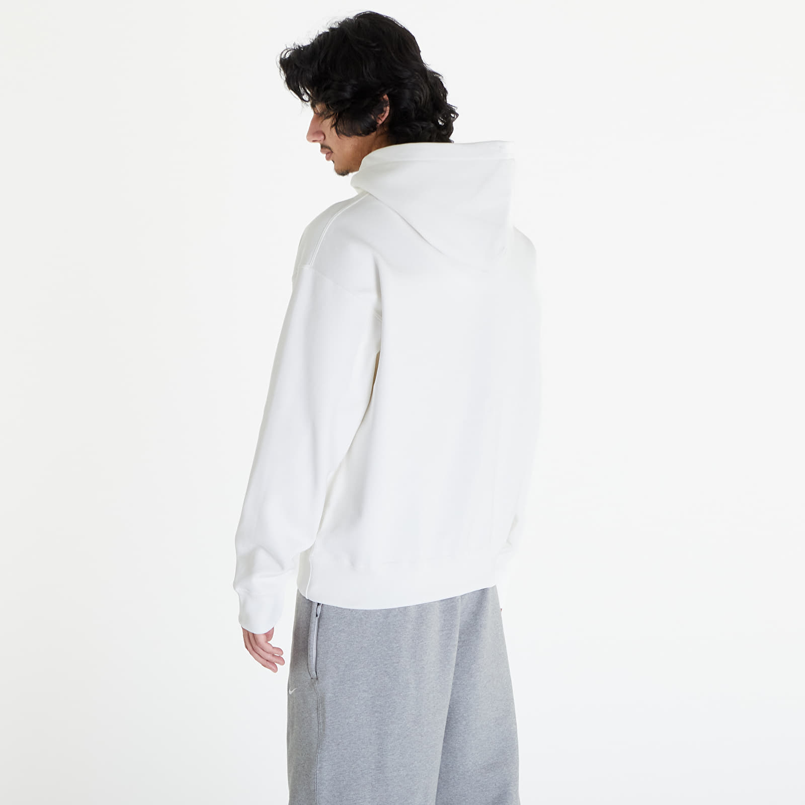 Kapucnis pulóverek és pulcsik Nike Solo Swoosh Men's Fleece Pullover Hoodie Sail/ White