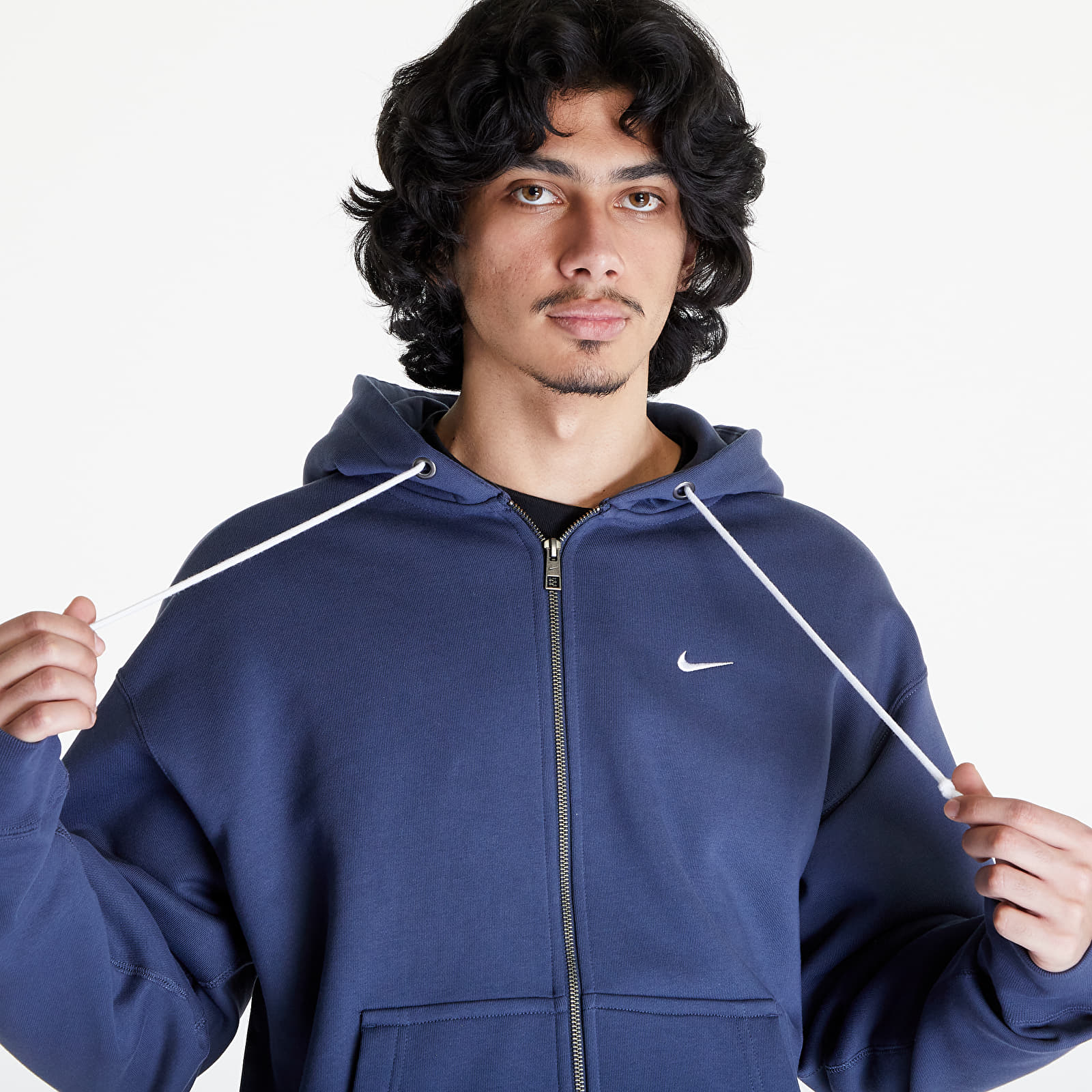 Nike zip shop up hoodie navy