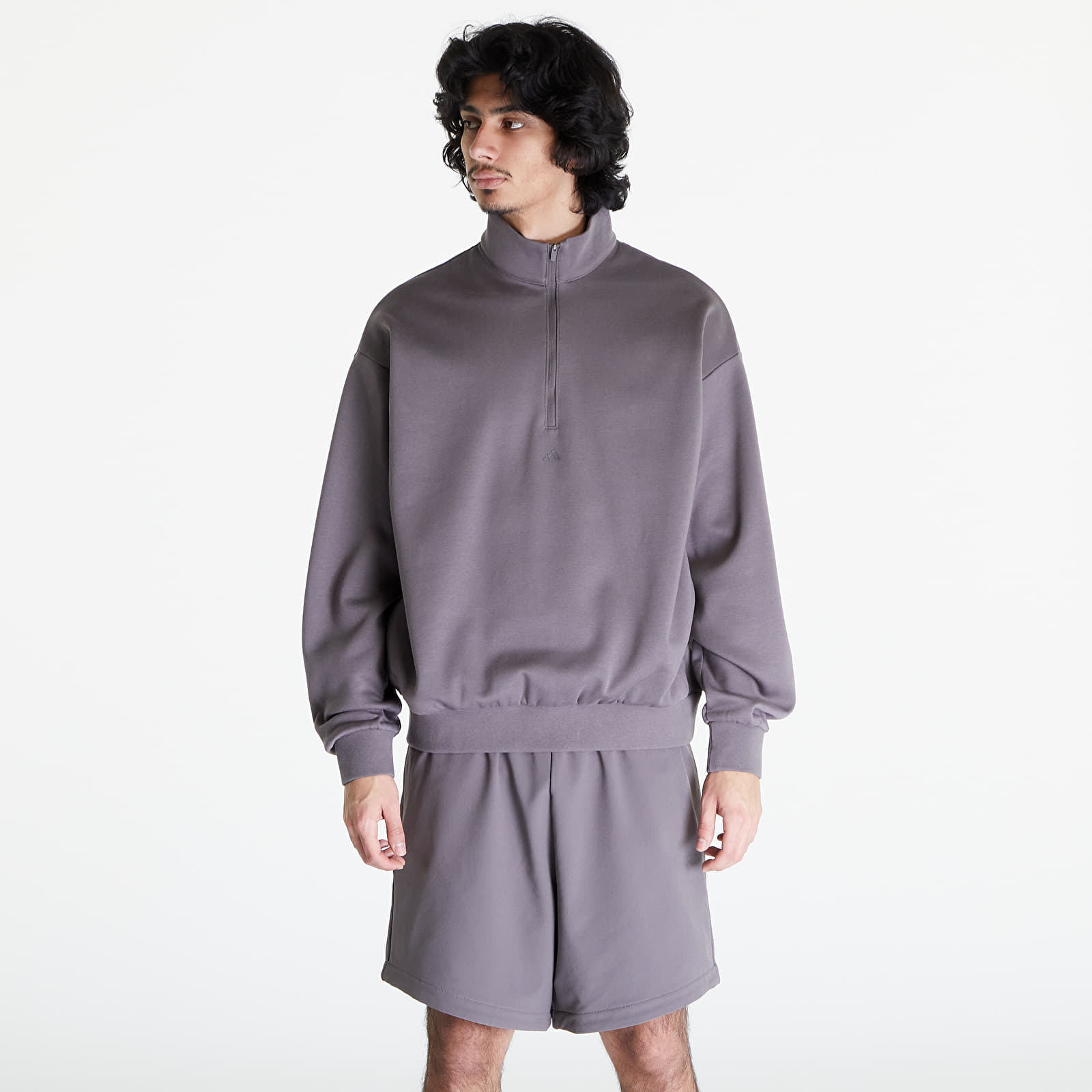 Mikiny adidas Adicolor Basketball 1/2 Zip Hoodie UNISEX Chacoa