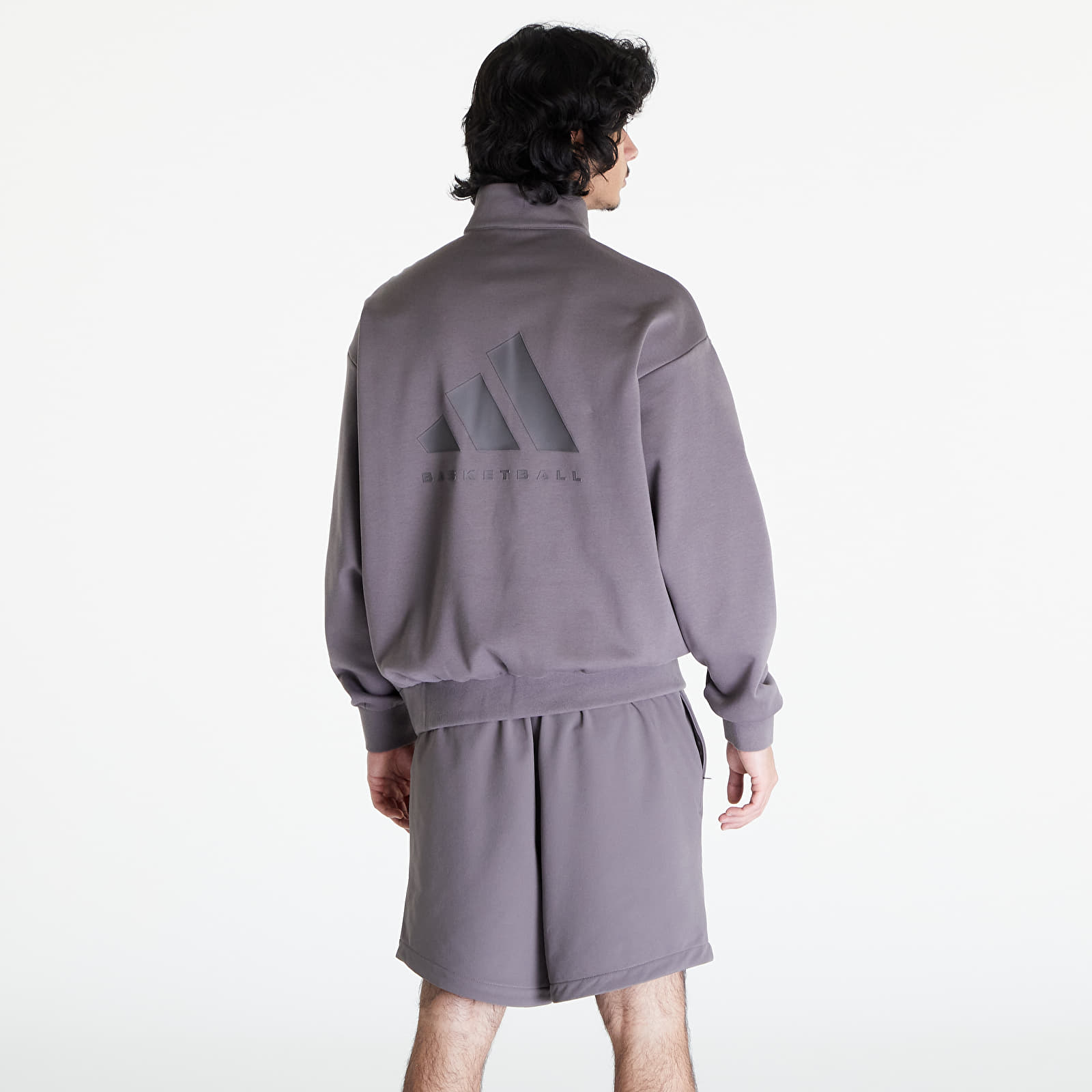 Mikiny adidas Adicolor Basketball 1/2 Zip Hoodie UNISEX Chacoa