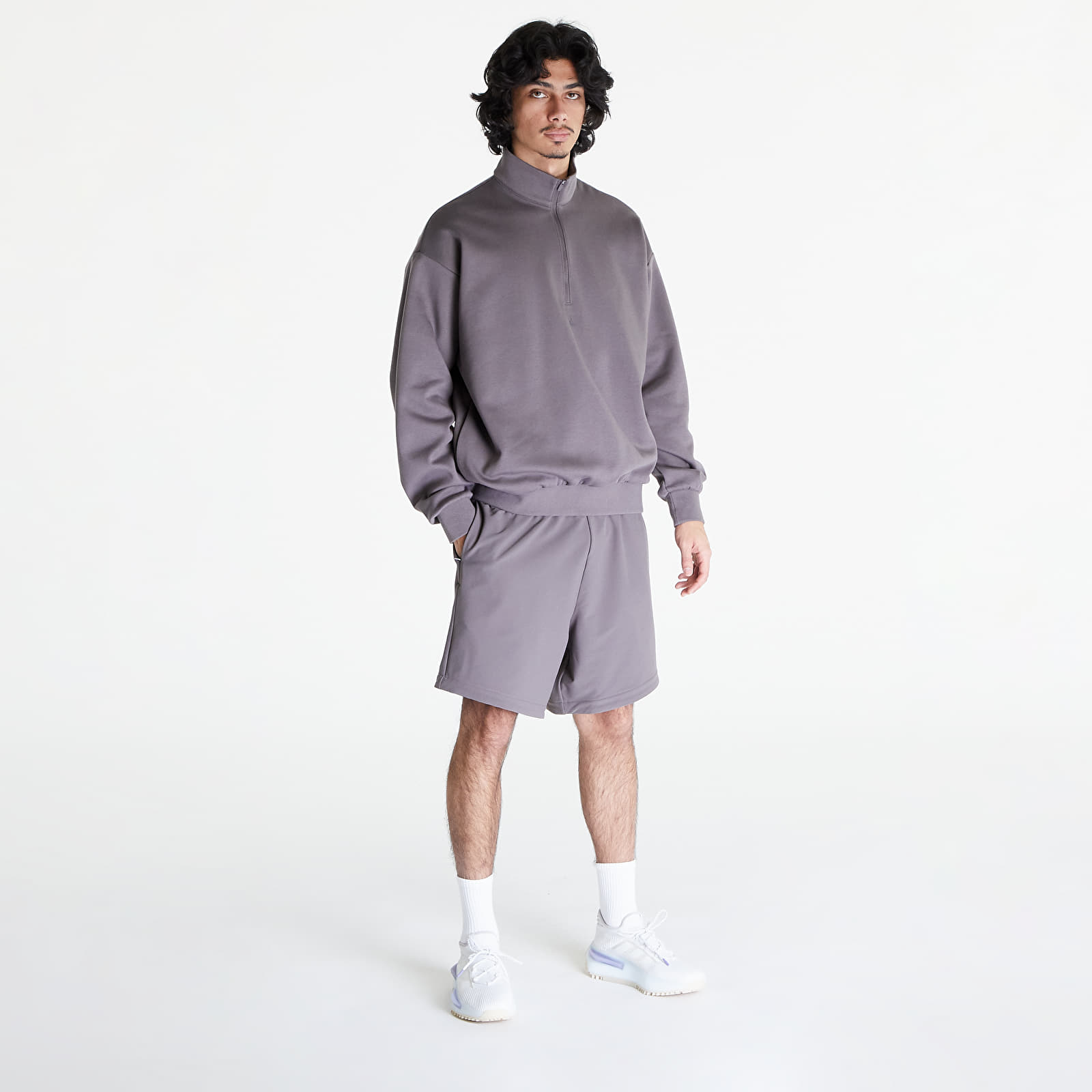 Mikiny adidas Adicolor Basketball 1/2 Zip Hoodie UNISEX Chacoa