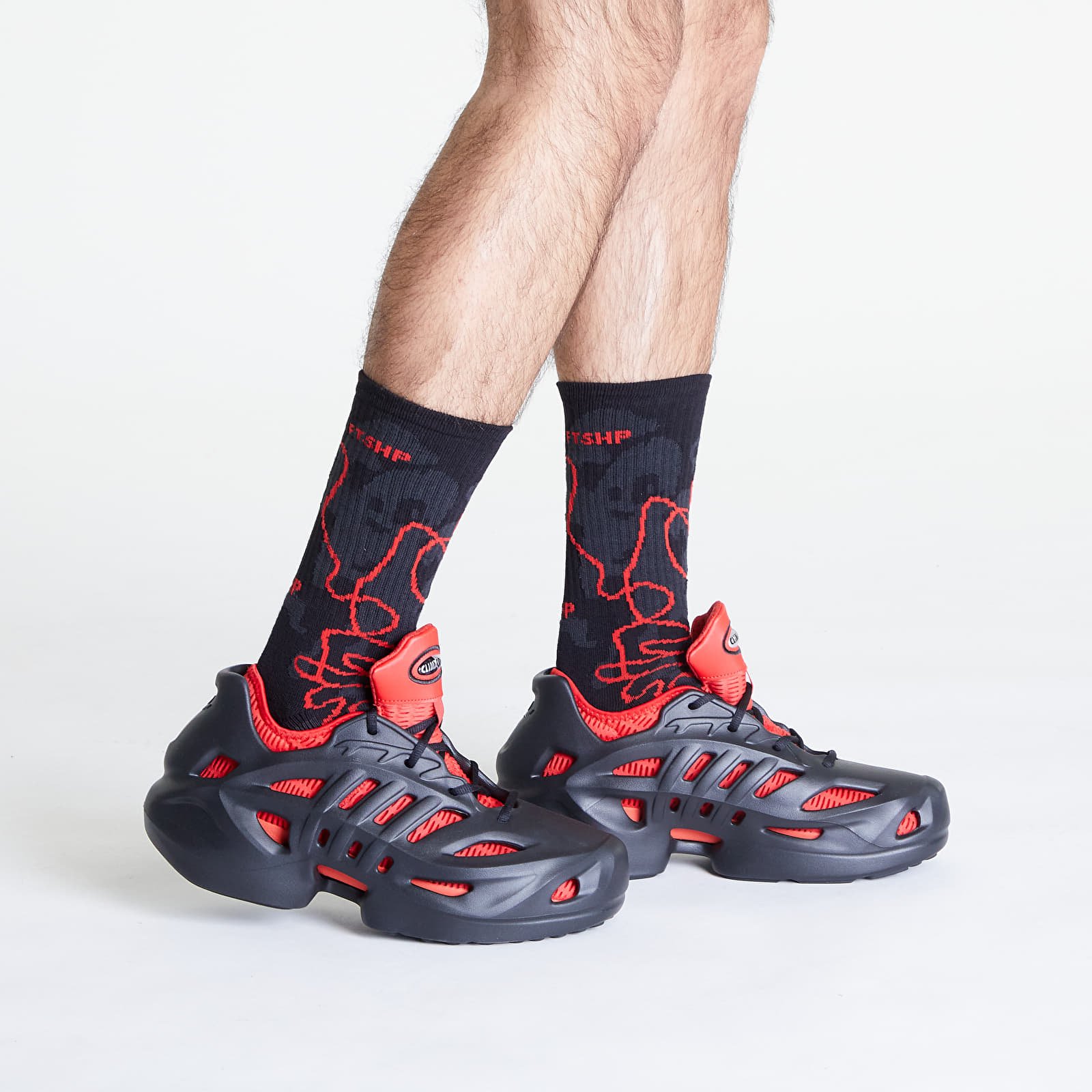 Чорапи Footshop The More Basketball Socks Black/ Red
