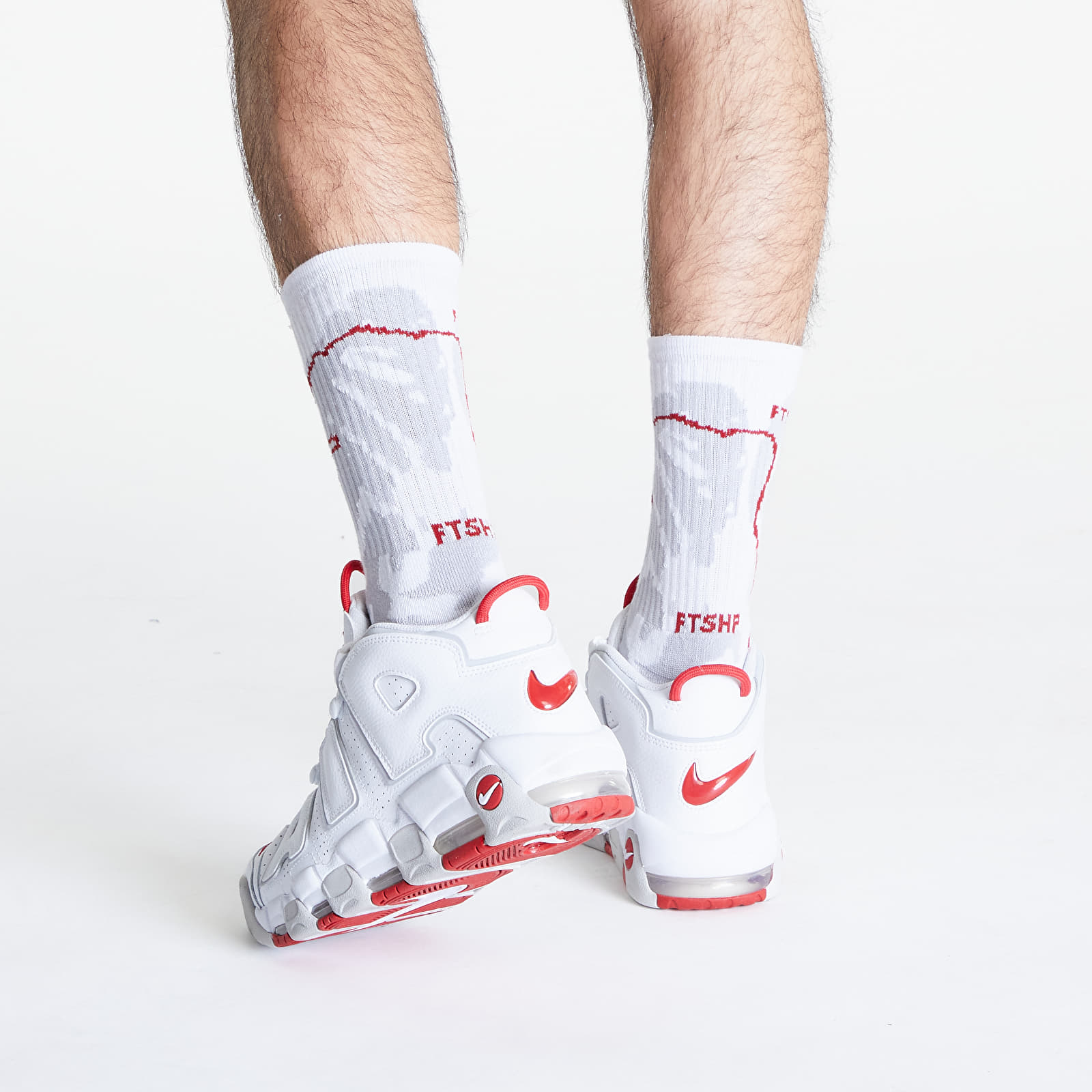 Ponožky Footshop The More Basketball Socks Grey/ Wine
