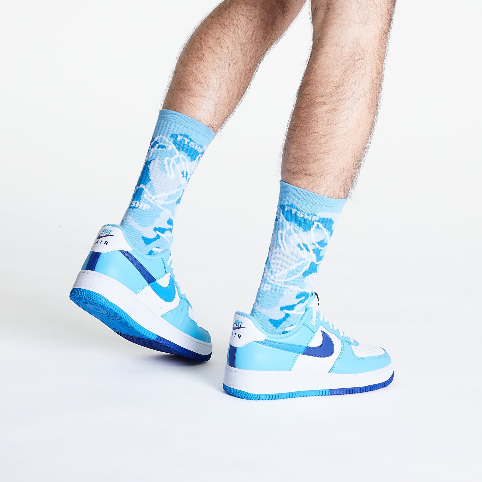 Socks Footshop The Basketball Socks Blue Camo