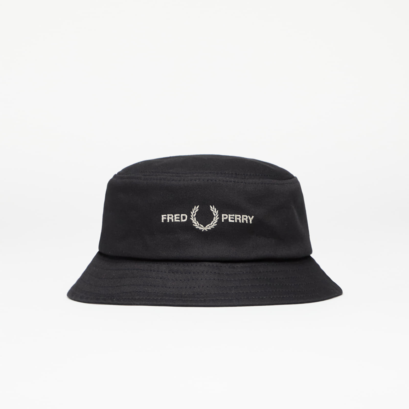 Бъкет шапки FRED PERRY Graphic Brand Twill Bucket Hat Black/ Warm Grey