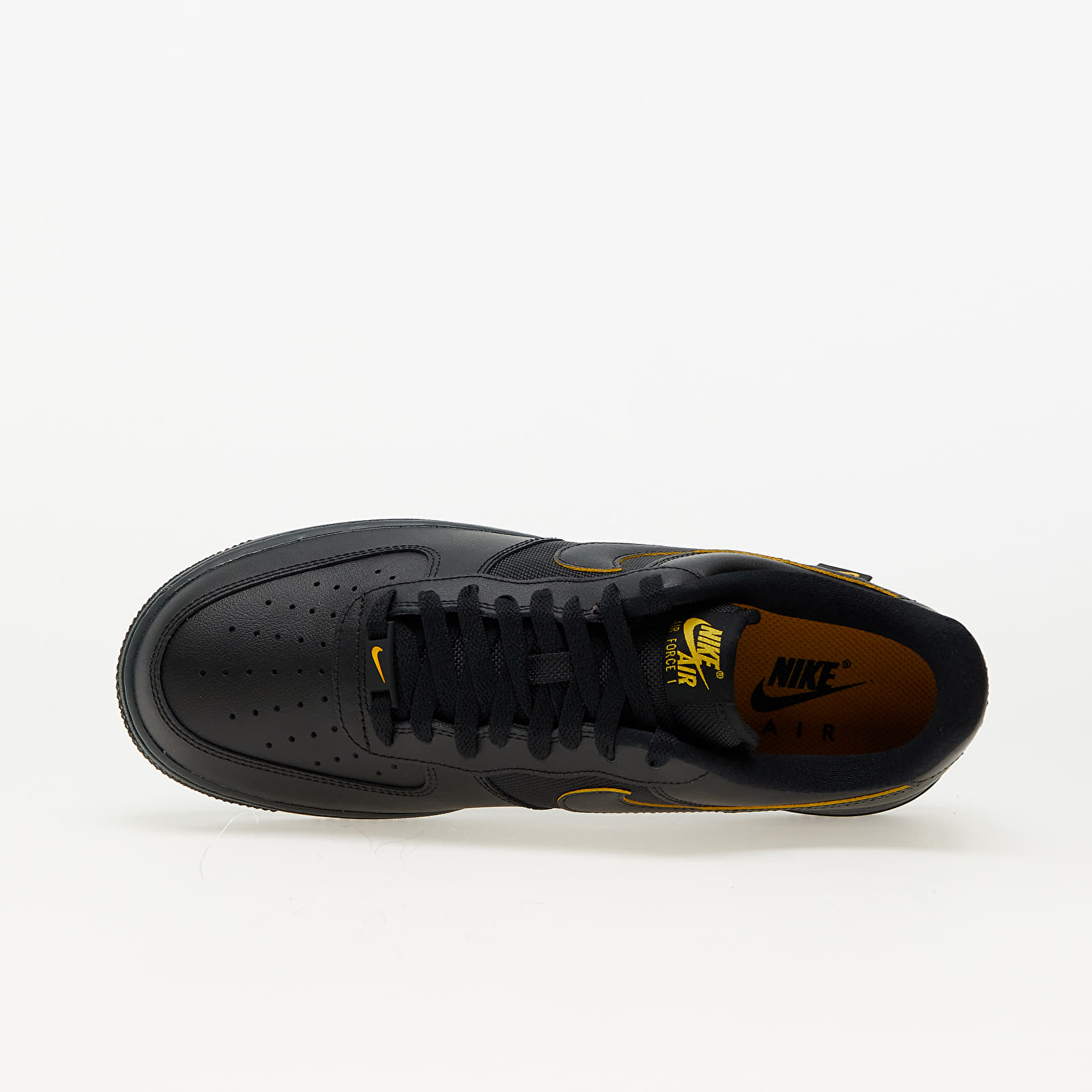 Men s shoes Nike Air Force 1 07 Black University Gold Dk Smoke Grey Footshop