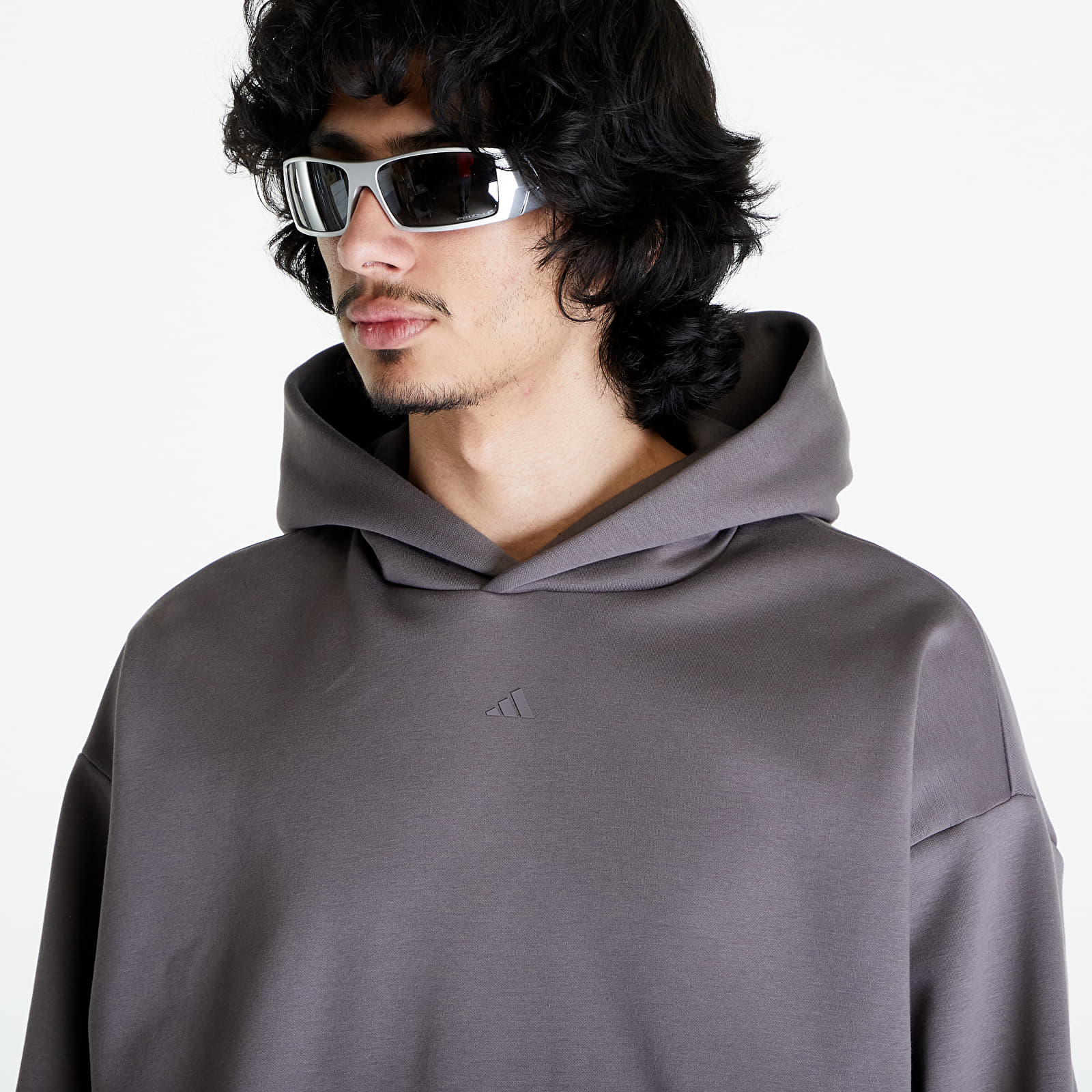 Hoodies and sweatshirts  adidas One Fleece Basketball Hoodie UNISEX Charcoal