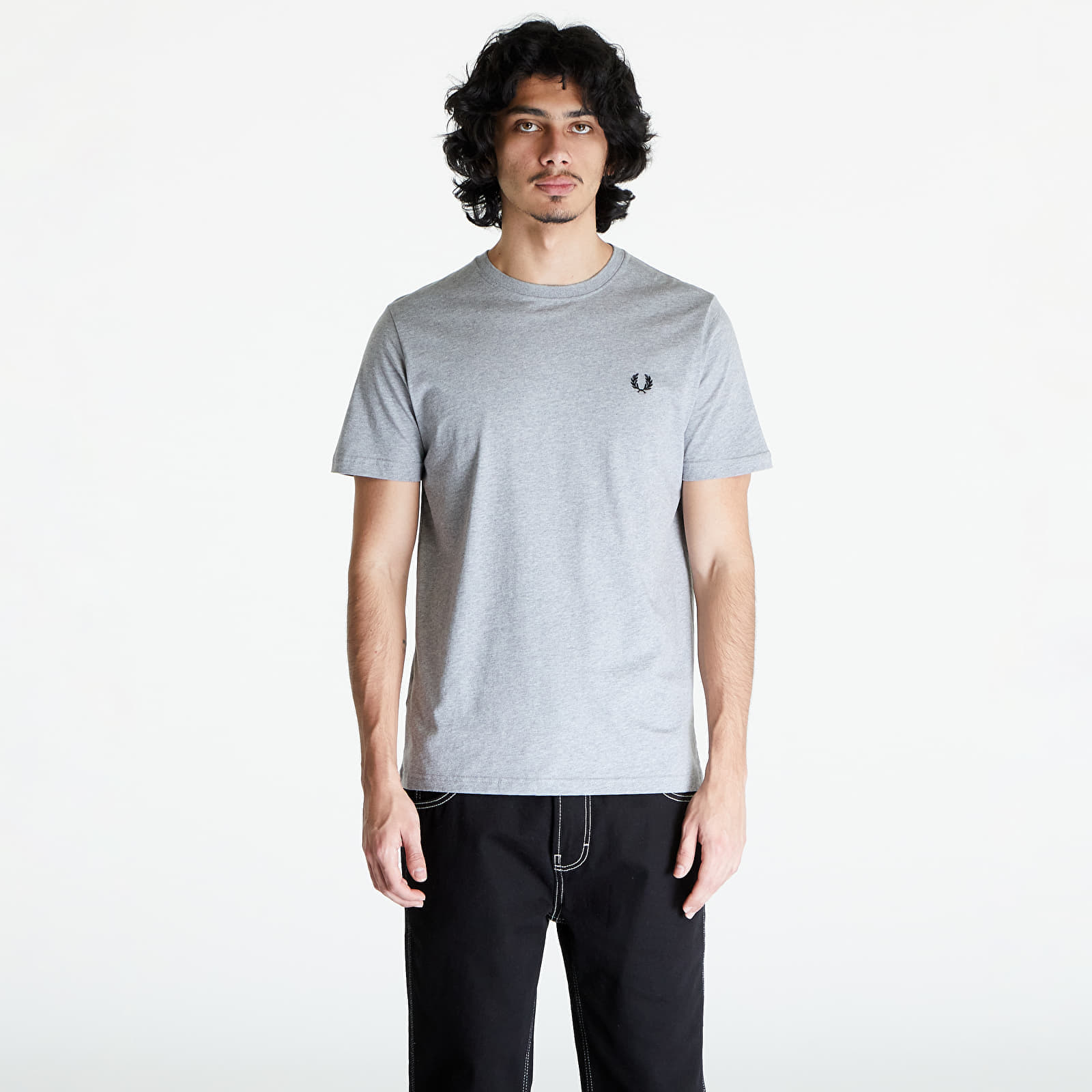 Levně FRED PERRY Crew Neck T-Shirt Steel Marl