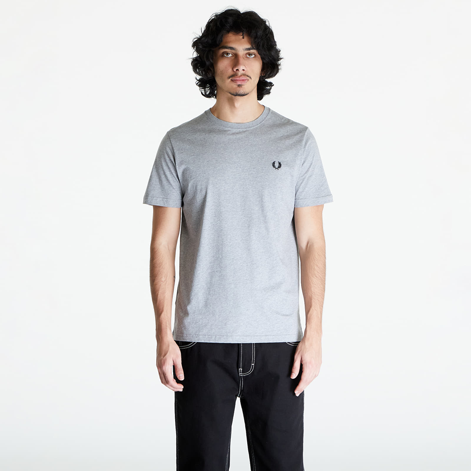 Koszulki FRED PERRY Crew Neck T-Shirt Steel Marl