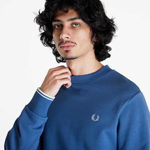 Hoodies and sweatshirts FRED PERRY Crew Neck Sweatshirt Midnight Blue Lghice Footshop