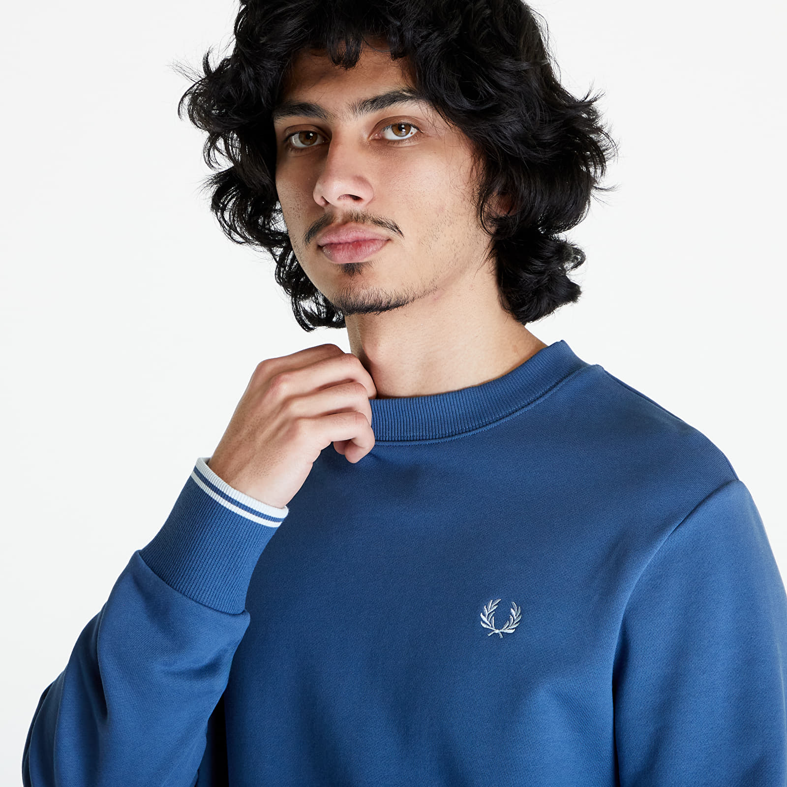 Hoodies and sweatshirts  FRED PERRY Crew Neck Sweatshirt Midnight Blue/ Lghice