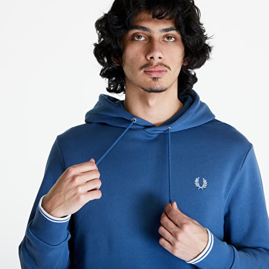 Hoodies and sweatshirts FRED PERRY Tipped Hooded Sweatshirt Midnight Blue Lghice Footshop