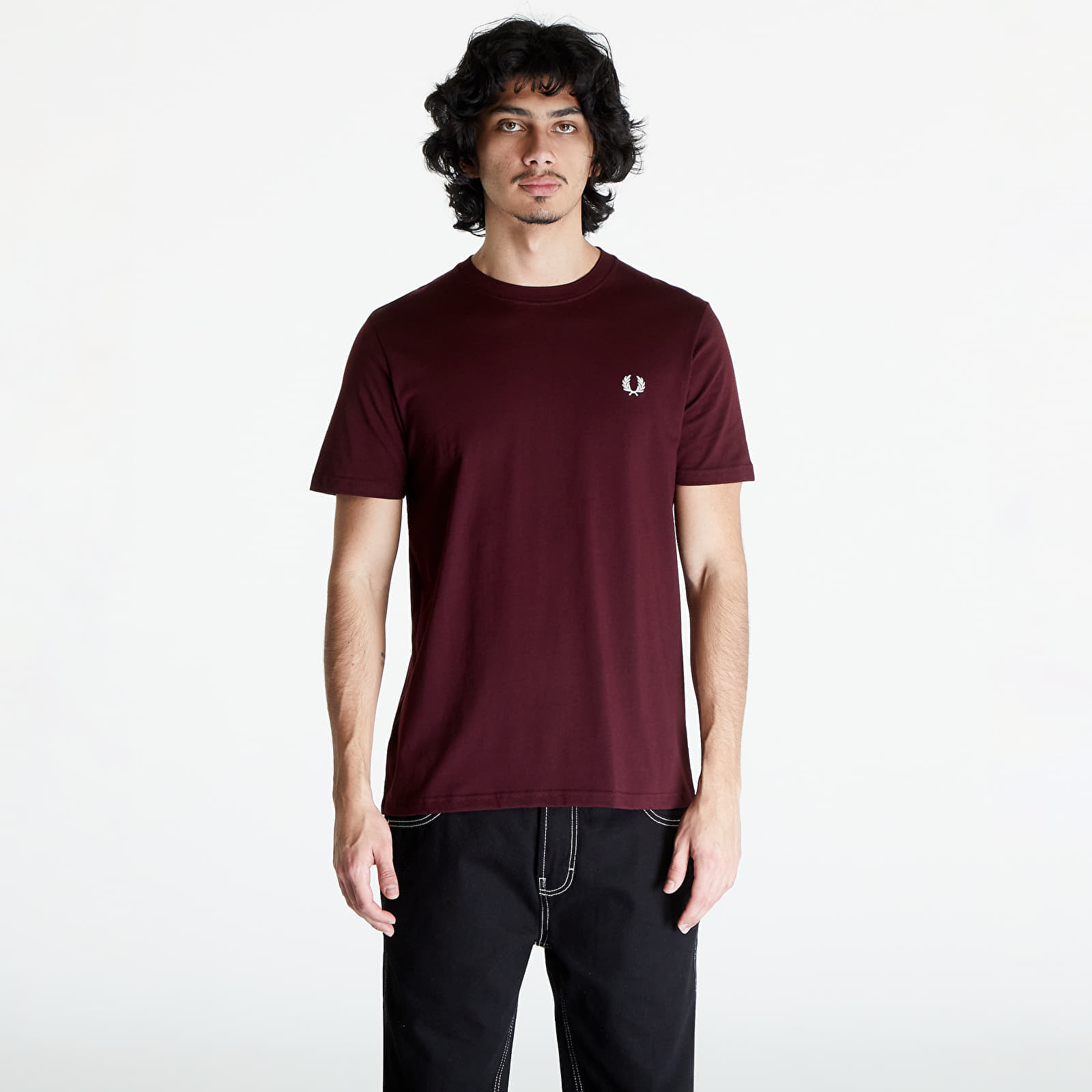 Тениски FRED PERRY Crew Neck T-Shirt Oxblood/ Ecru