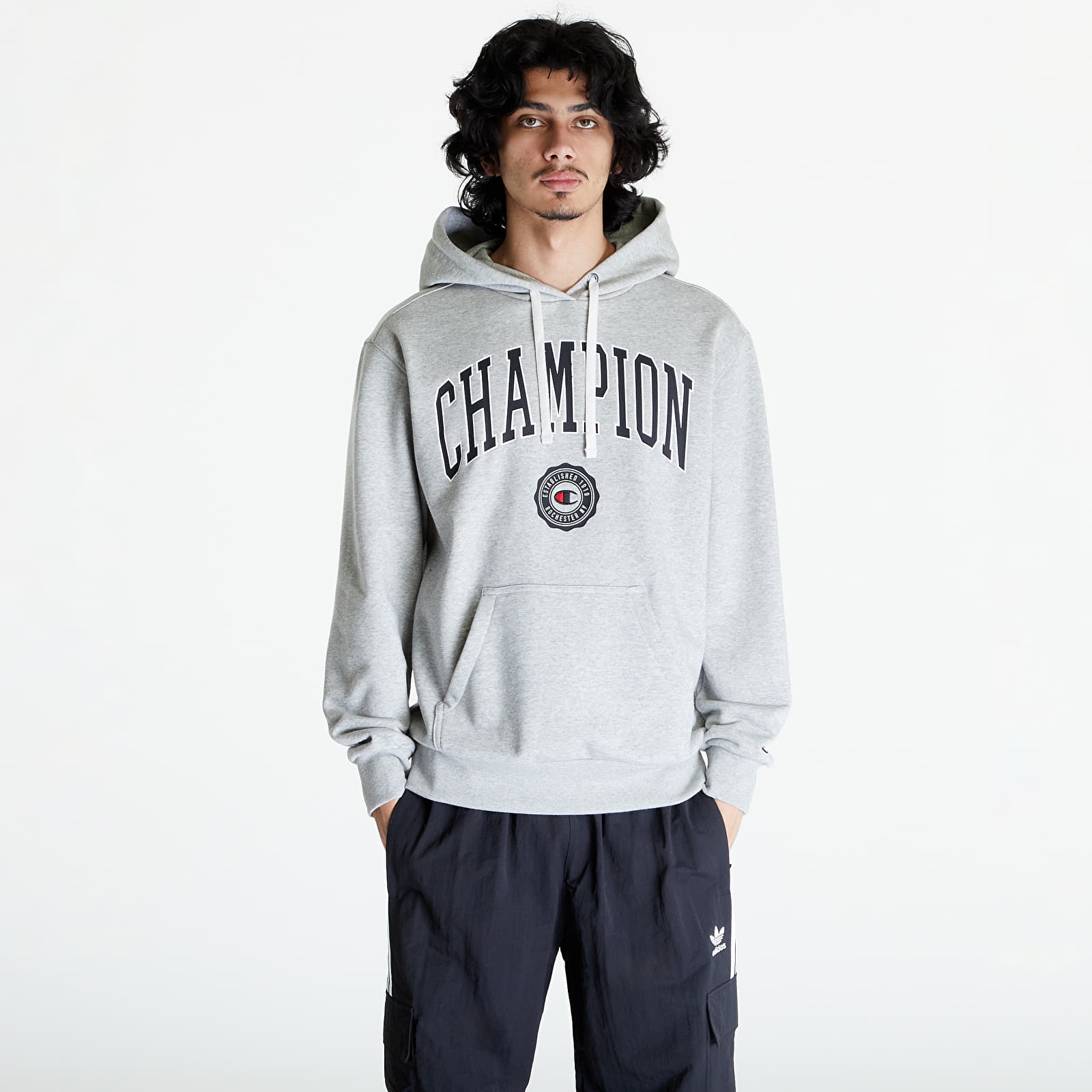 Plain grey champion hoodie online