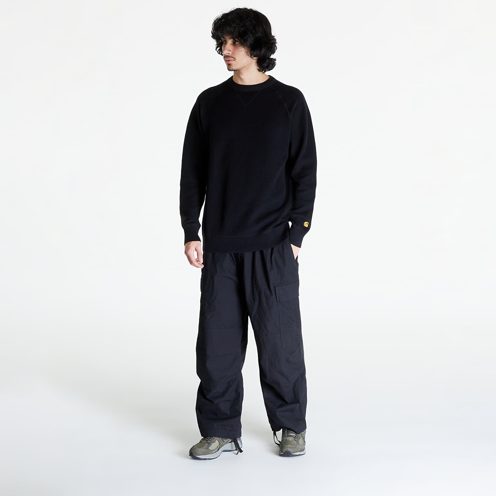 Pullover Carhartt WIP Chase Sweater UNISEX Black/ Gold