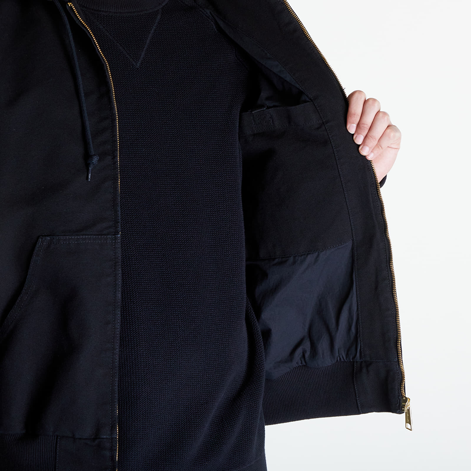 Geci Carhartt WIP Active Jacket UNISEX Black Aged Canvas