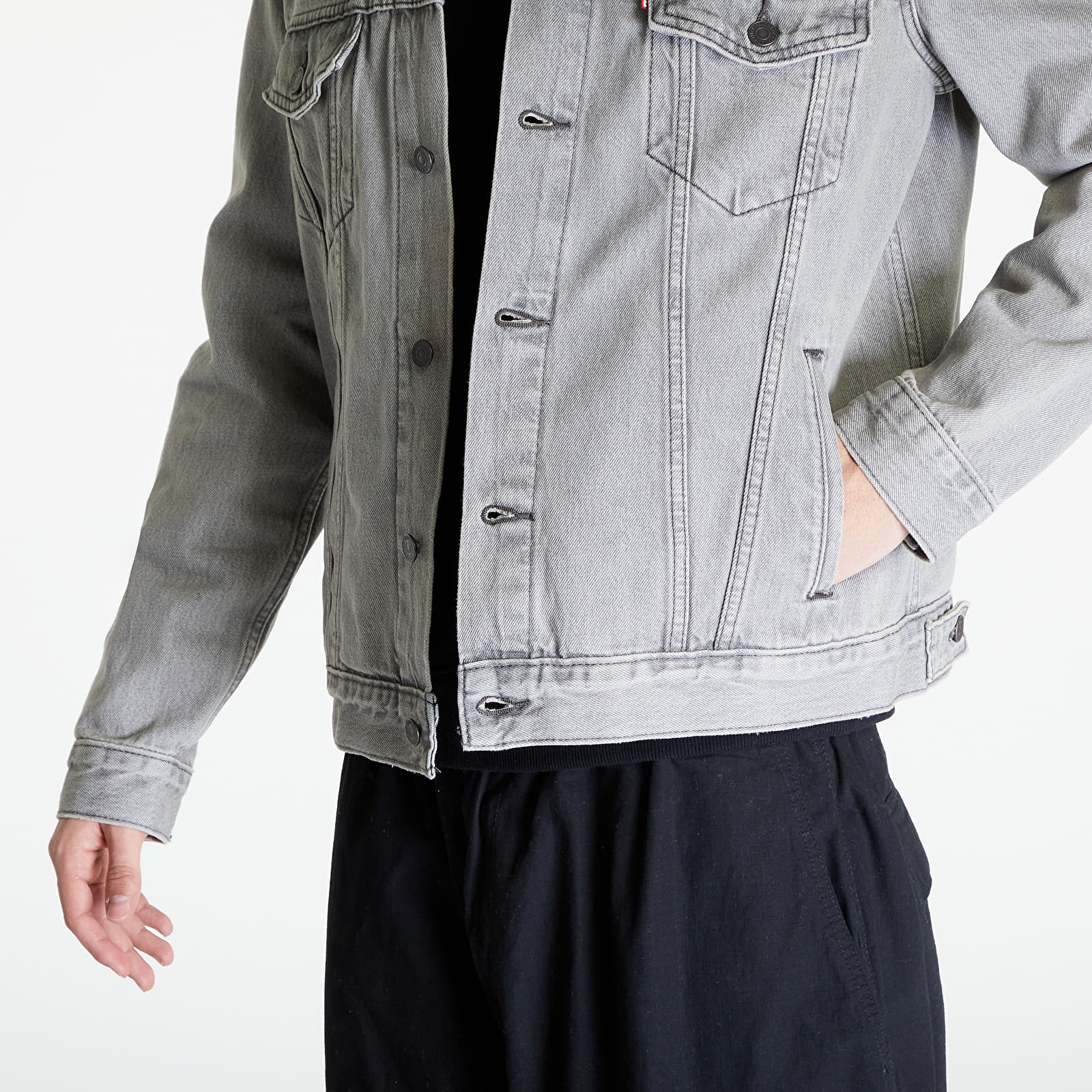 Levis denim online jacket grey