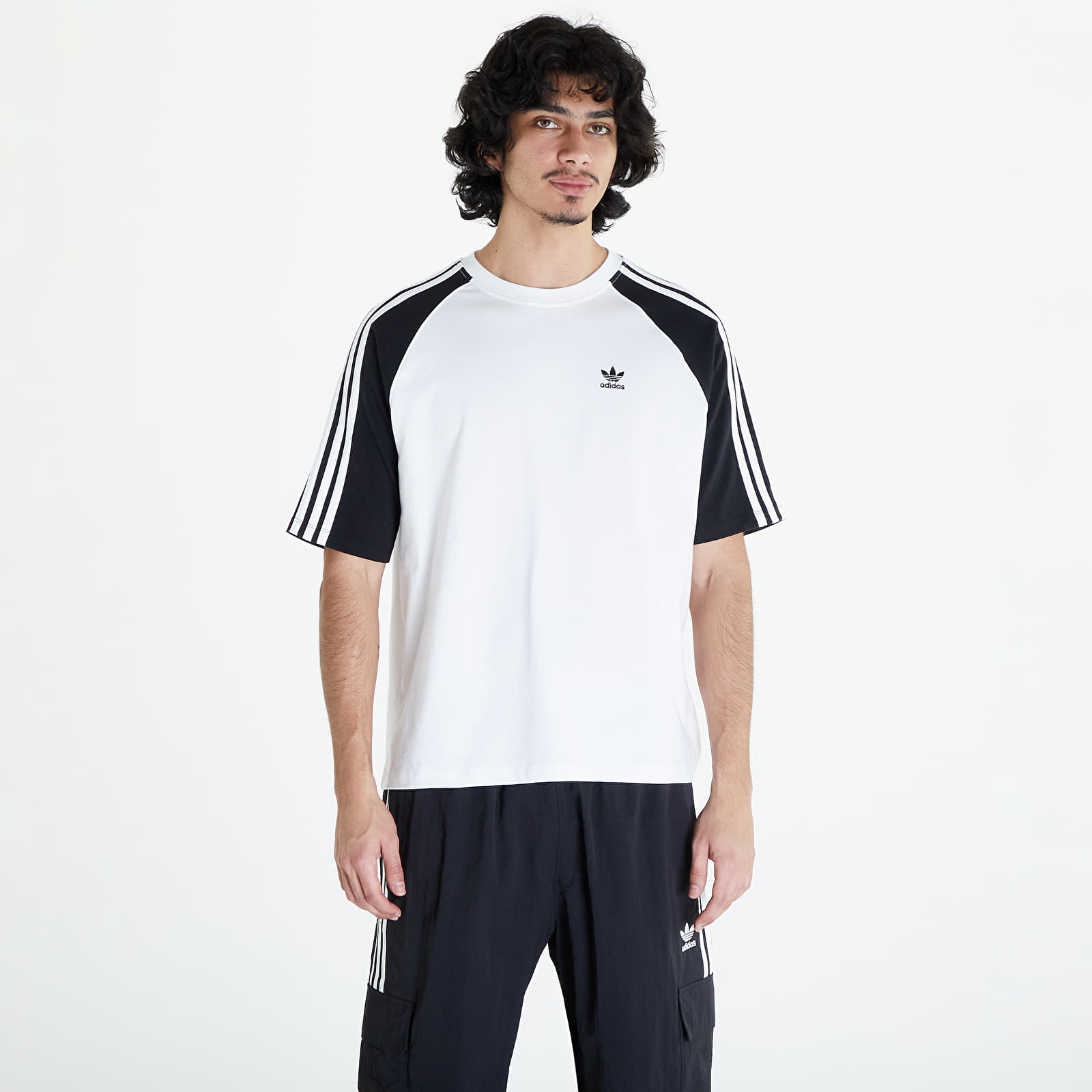 T-shirts adidas Blocked Tee Os White/ Black