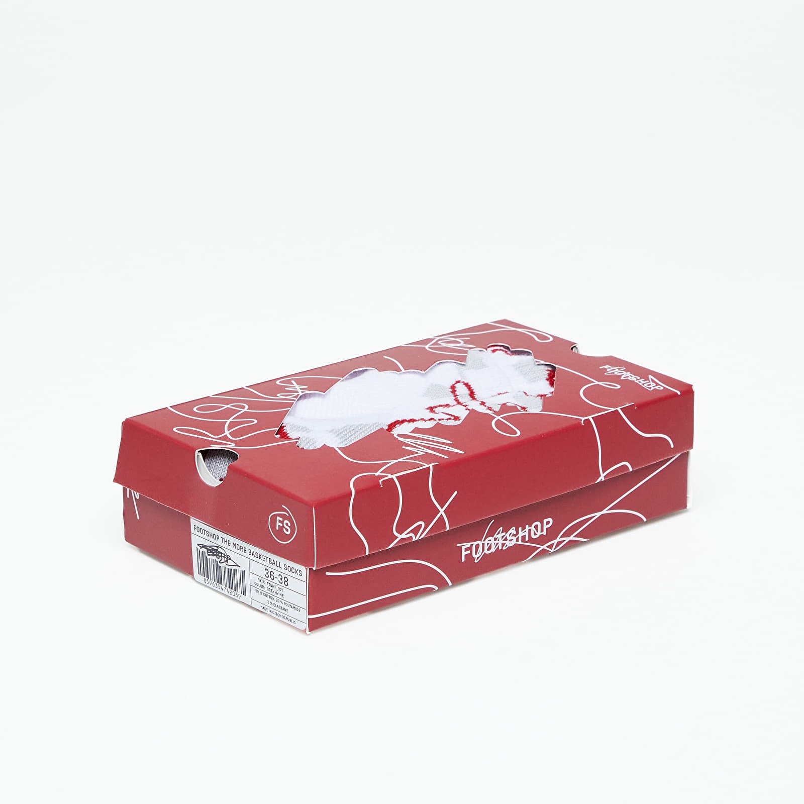 Ponožky Footshop The More Basketball Socks Grey/ Wine