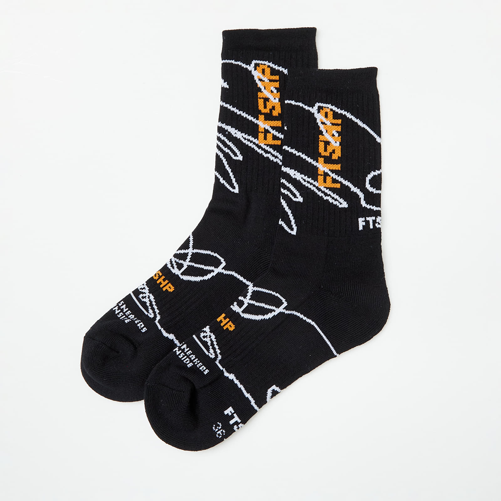 Socks Footshop The Skateboard Socks Black/ Orange