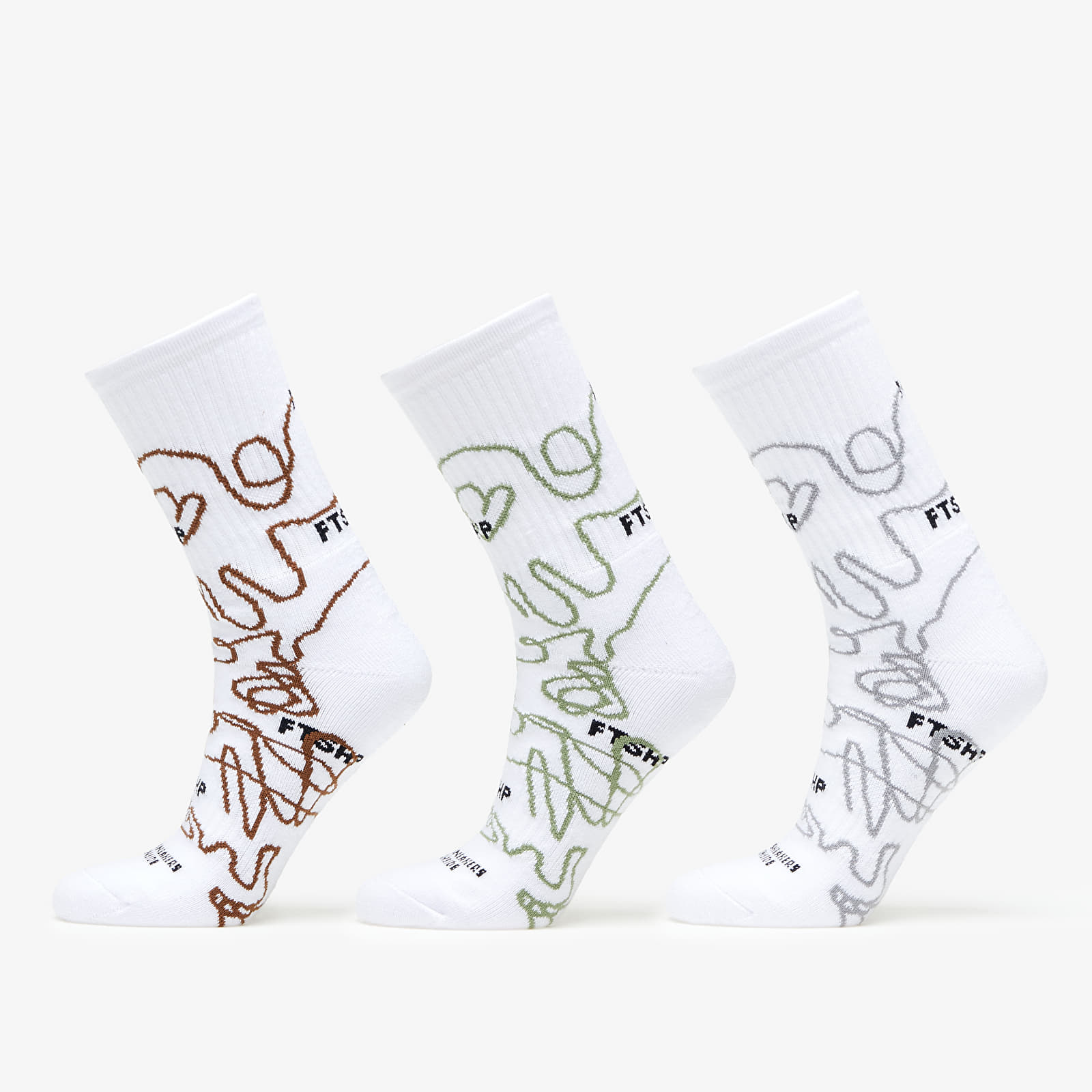 Socks Footshop The Bubble Socks 3-Pack Multicolour