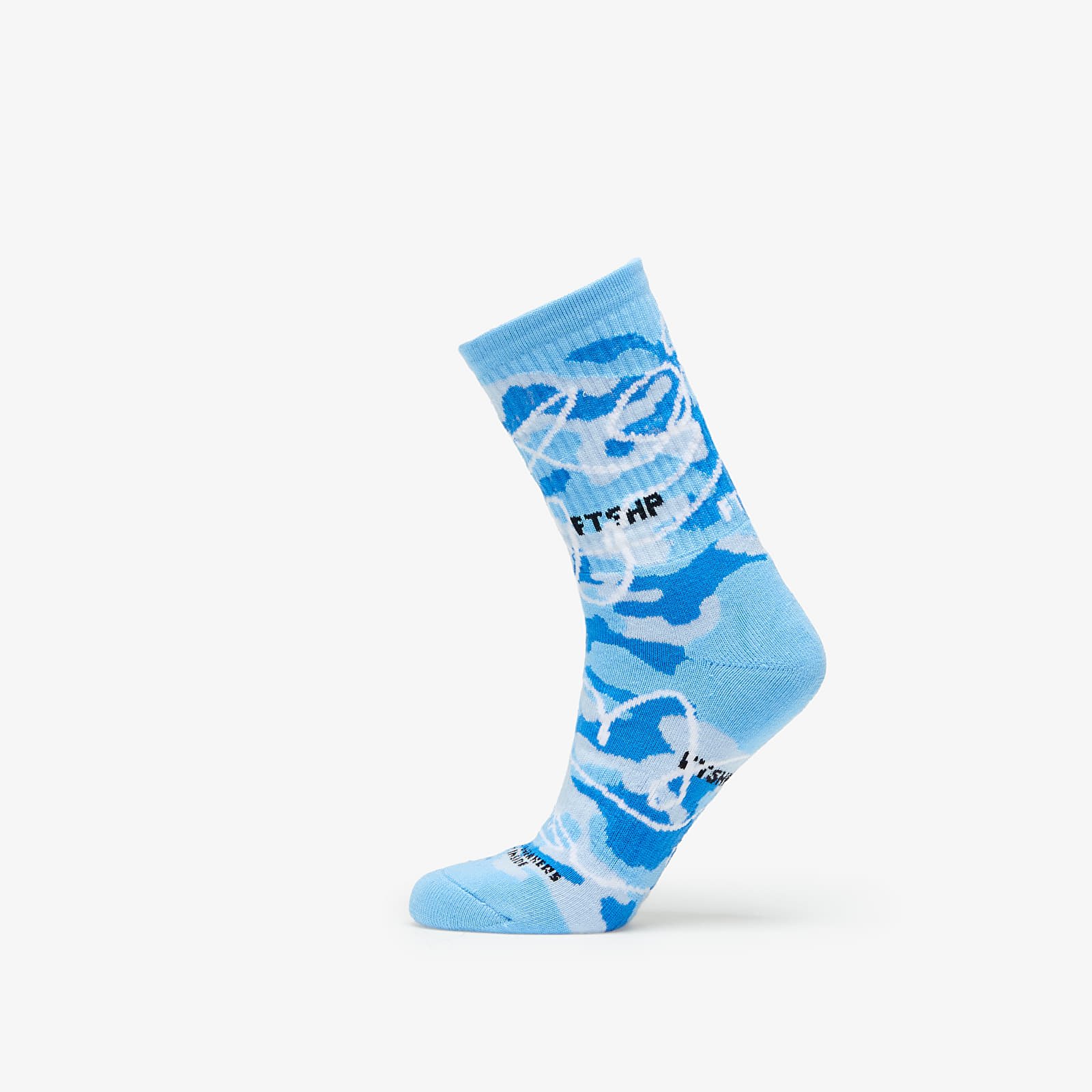 Ponožky Footshop The Basketball Socks Blue Camo
