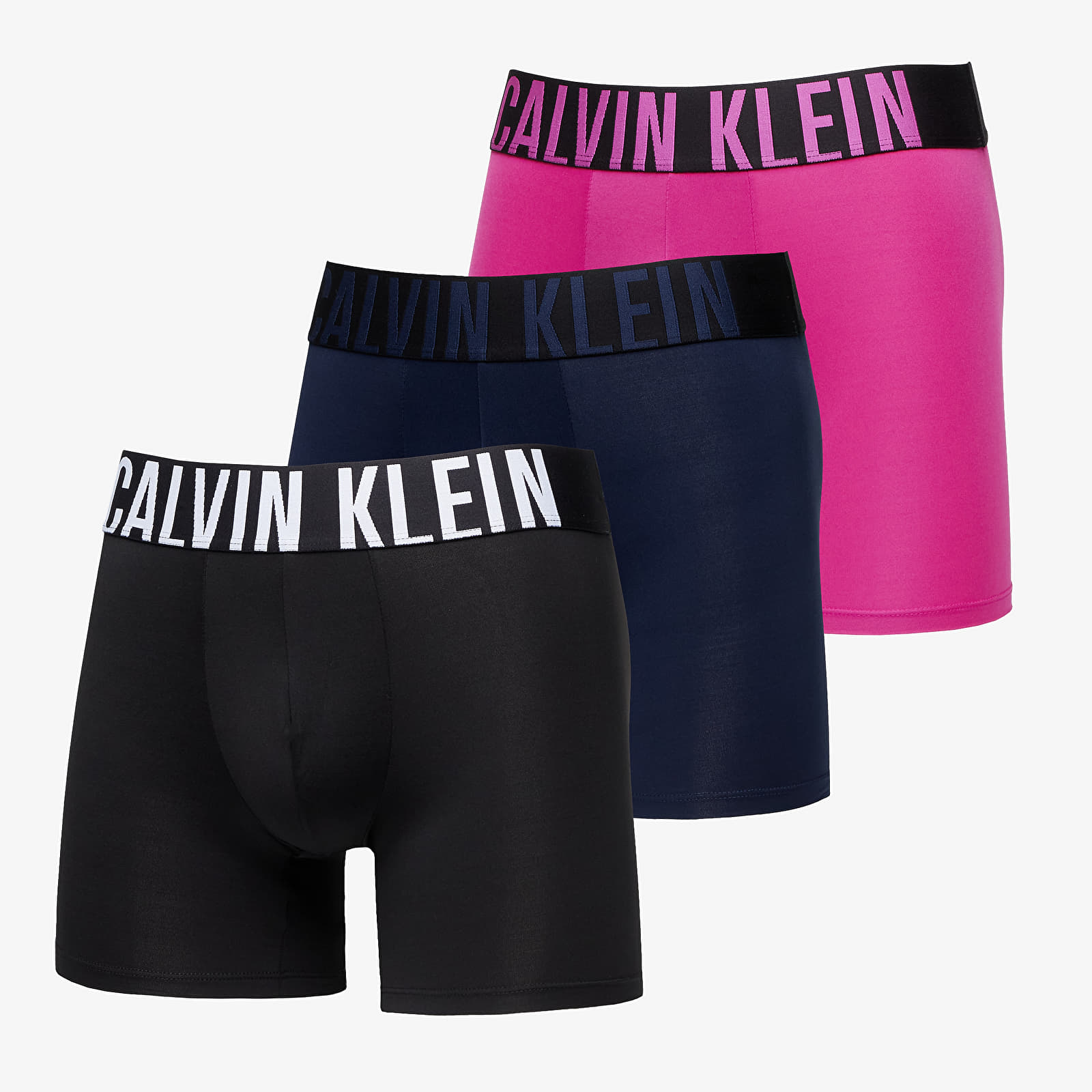 Boxeri Calvin Klein Intense Power Boxer Brief 3-Pack Hot Pink/ Black/ Blue Shadow