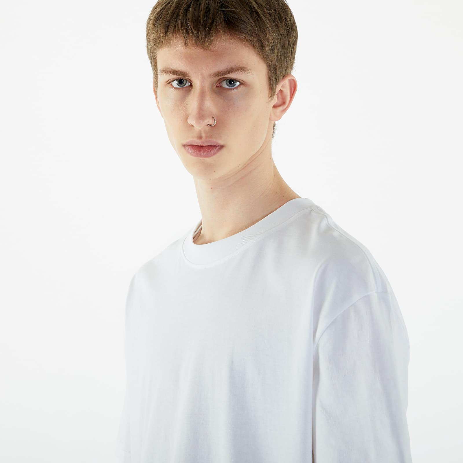 T-paidat Calvin Klein Jeans Long Relaxed Cotton T-Shirt Bright White