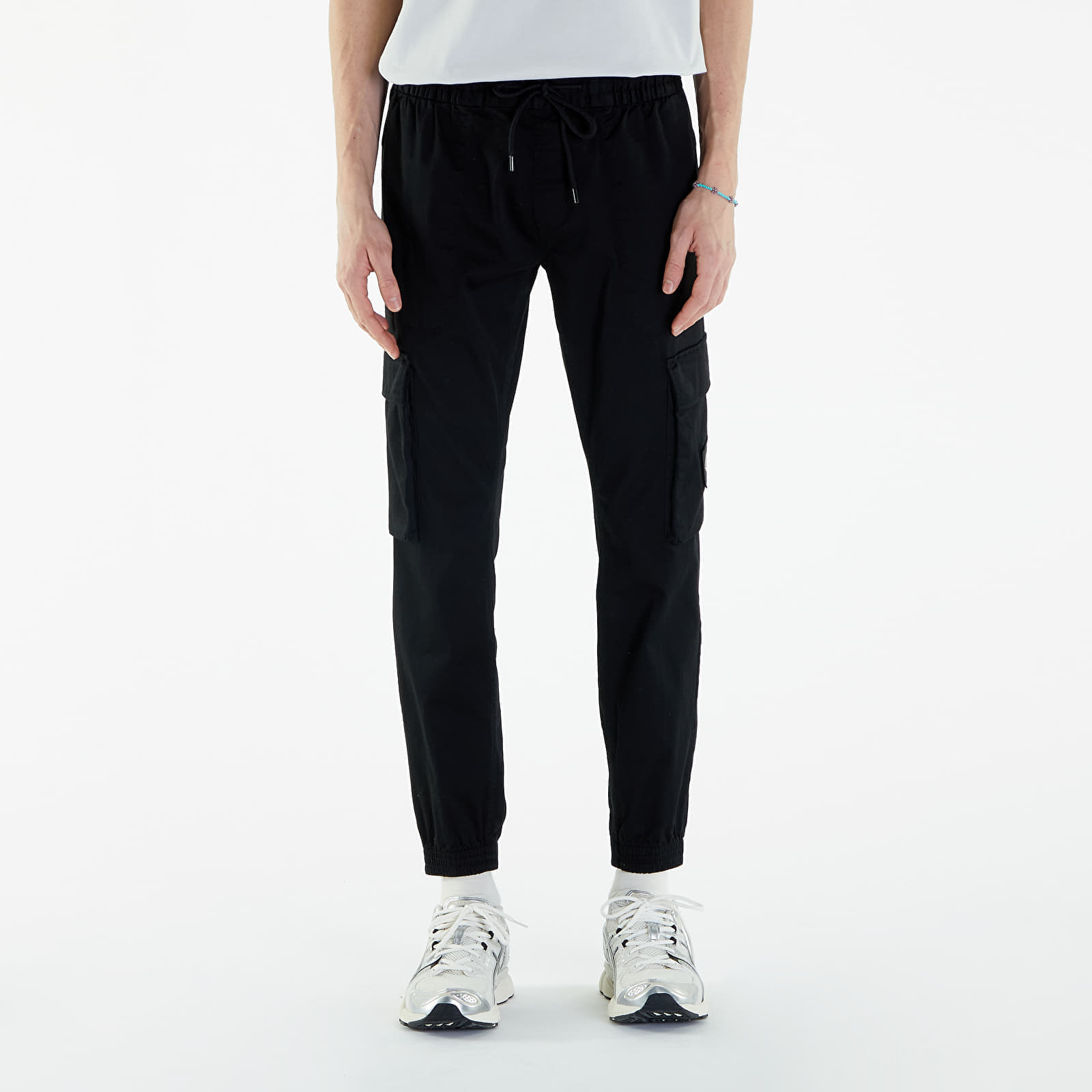 Дънки и панталони Calvin Klein Jeans Skinny Washed Cargo CK Black