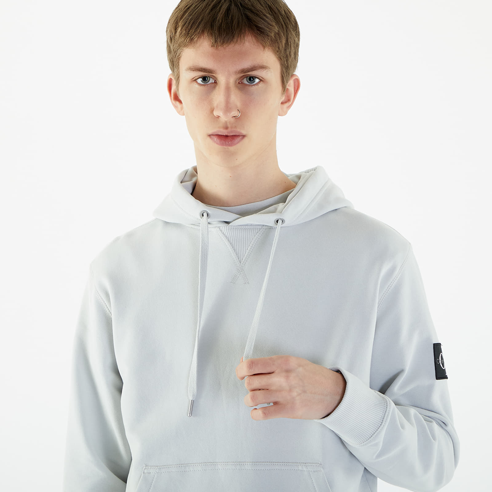 Kapucnis pulóverek és pulcsik Calvin Klein Jeans Badge Hoodie Lunar Rock