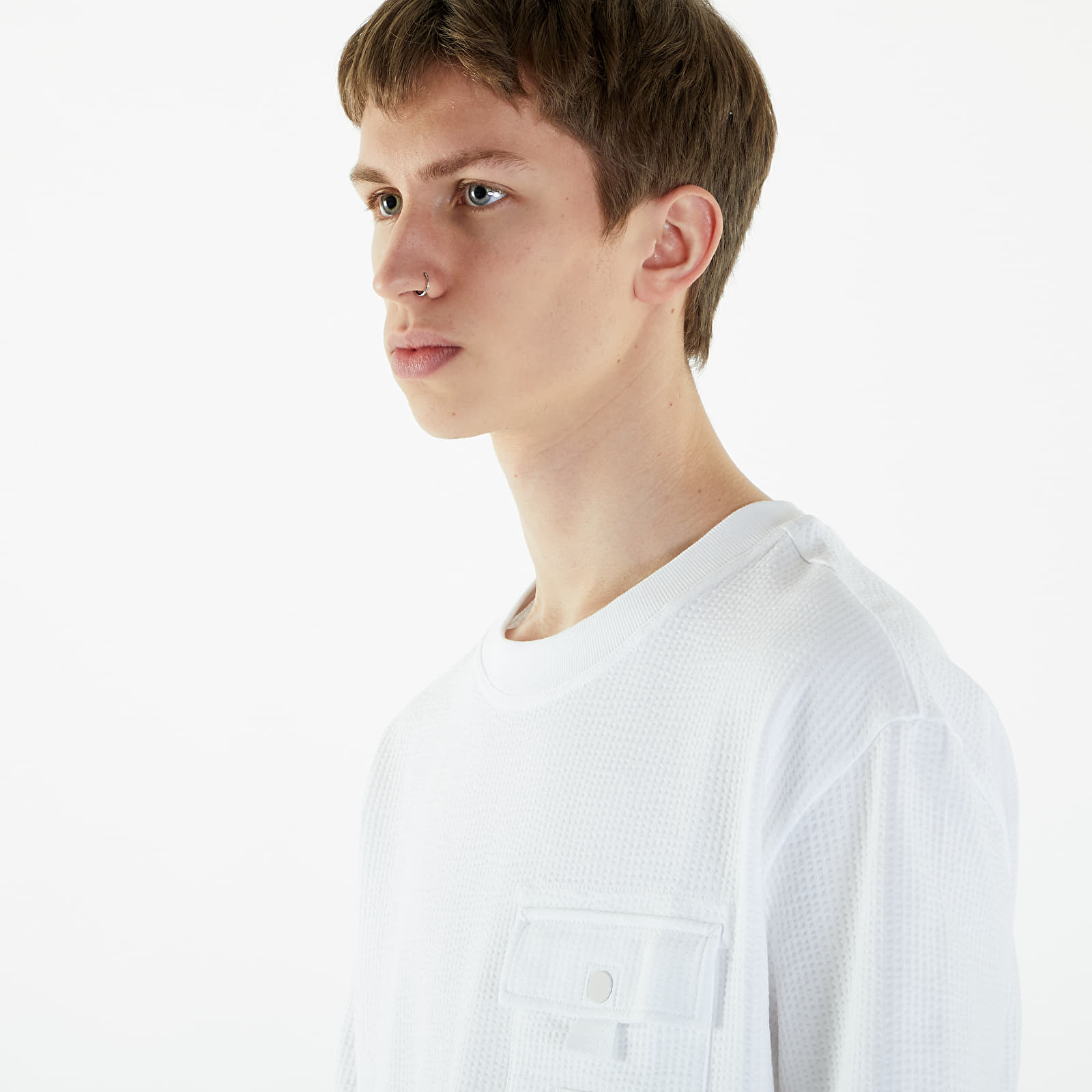 Koszulki Calvin Klein Jeans Texture Pocket Short Sleeve T-Shirt Bright White