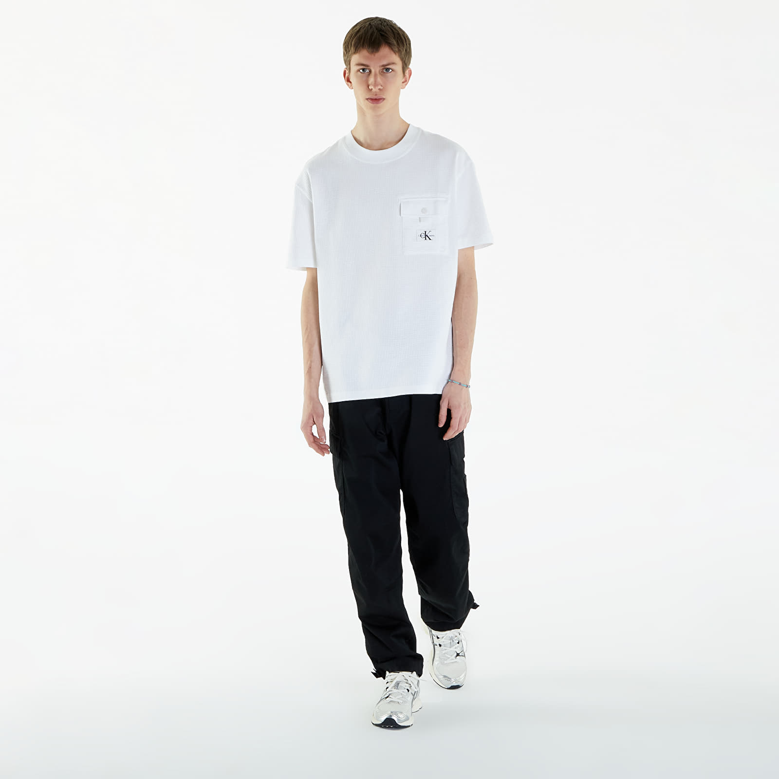 Koszulki Calvin Klein Jeans Texture Pocket Short Sleeve T-Shirt Bright White