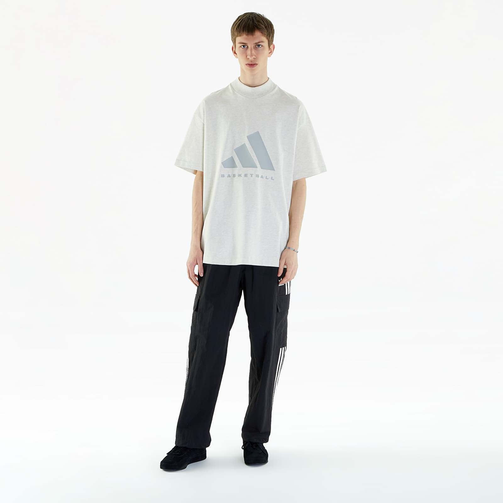 T-shirts adidas Basketball Tee UNISEX Cream White Melange
