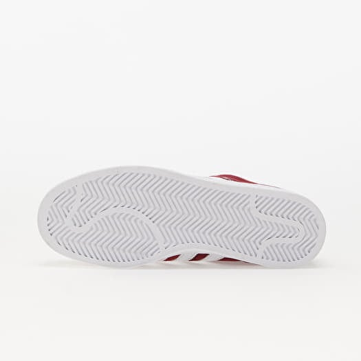 Adidas white & burgundy superstar trainers clearance