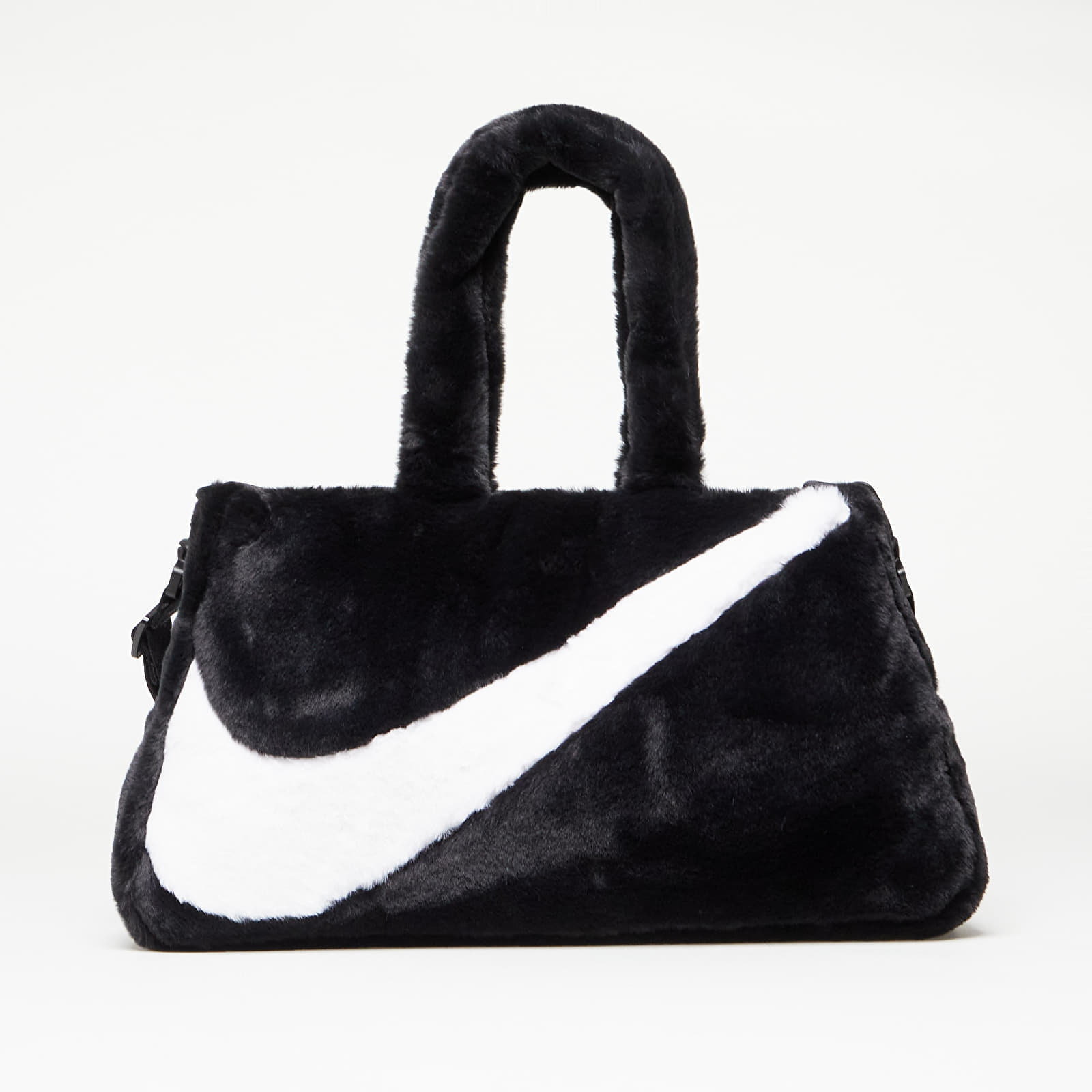 Crossbody чанти Nike Sportswear Women’s Faux Fur Tote Black/ Black/ White