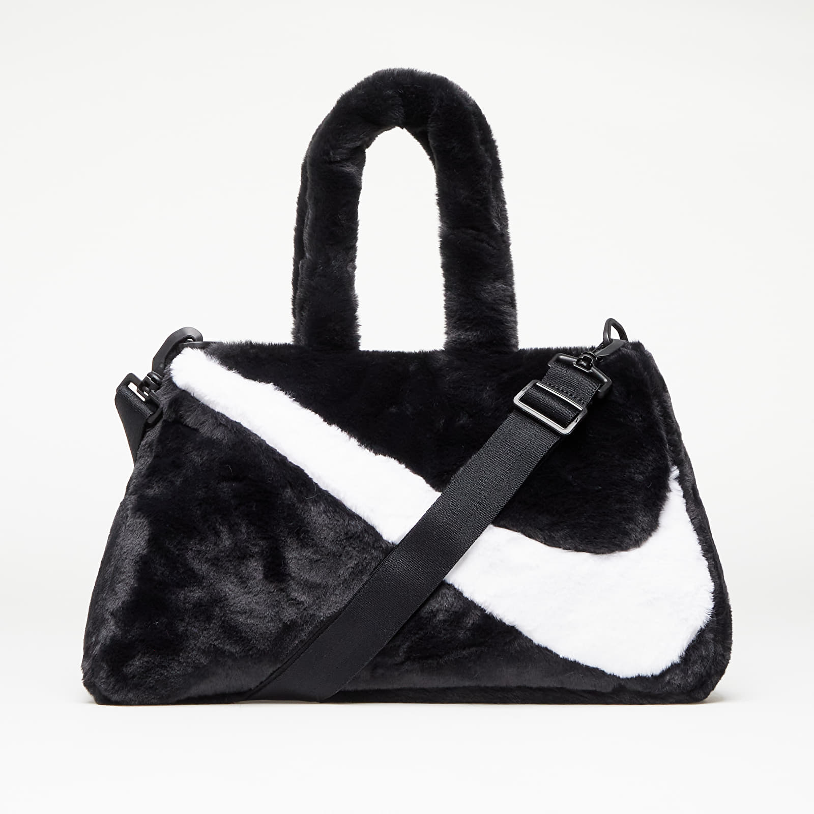 Torby przez ramię Nike Sportswear Women's Faux Fur Tote Black/ Black/ White