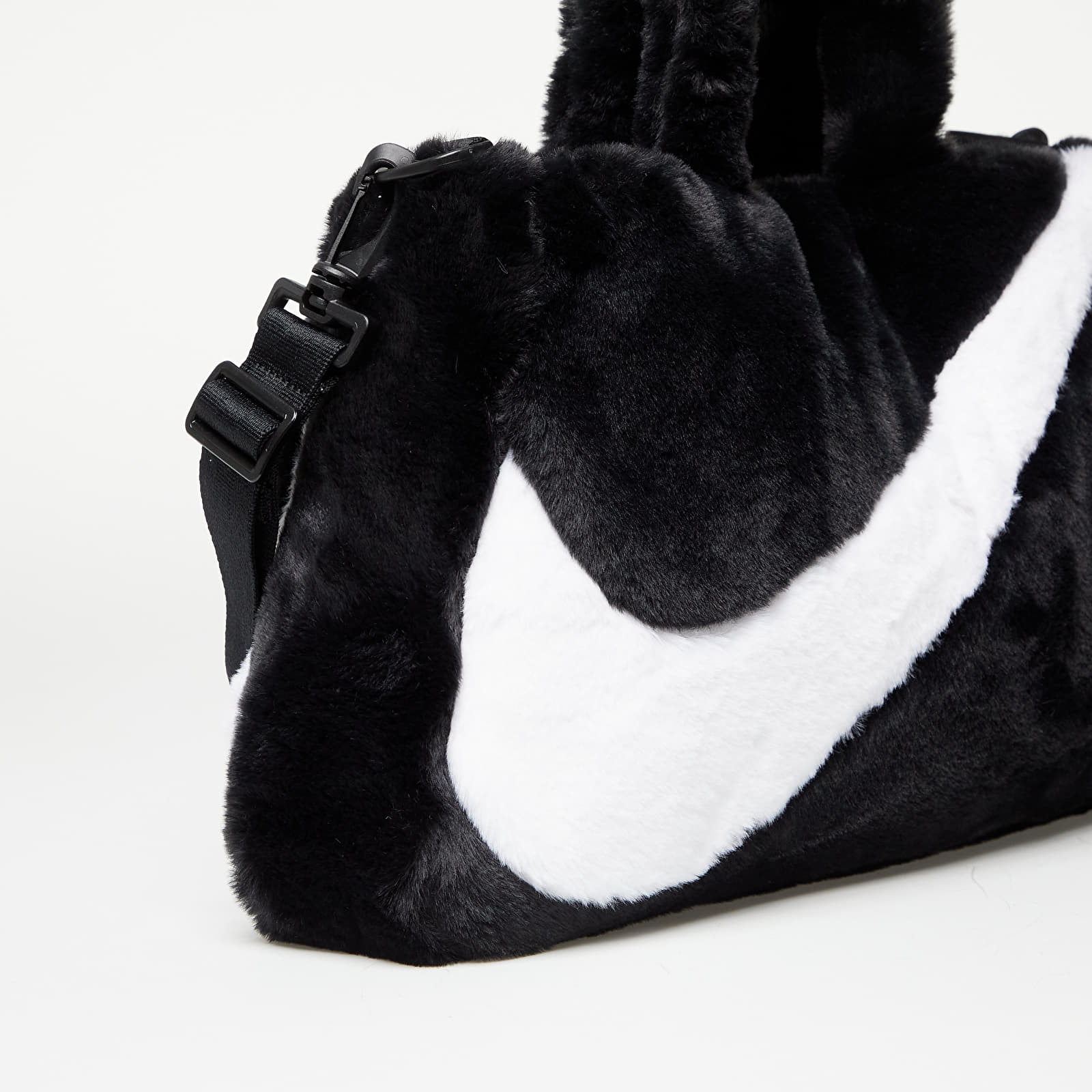 Torby przez ramię Nike Sportswear Women's Faux Fur Tote Black/ Black/ White