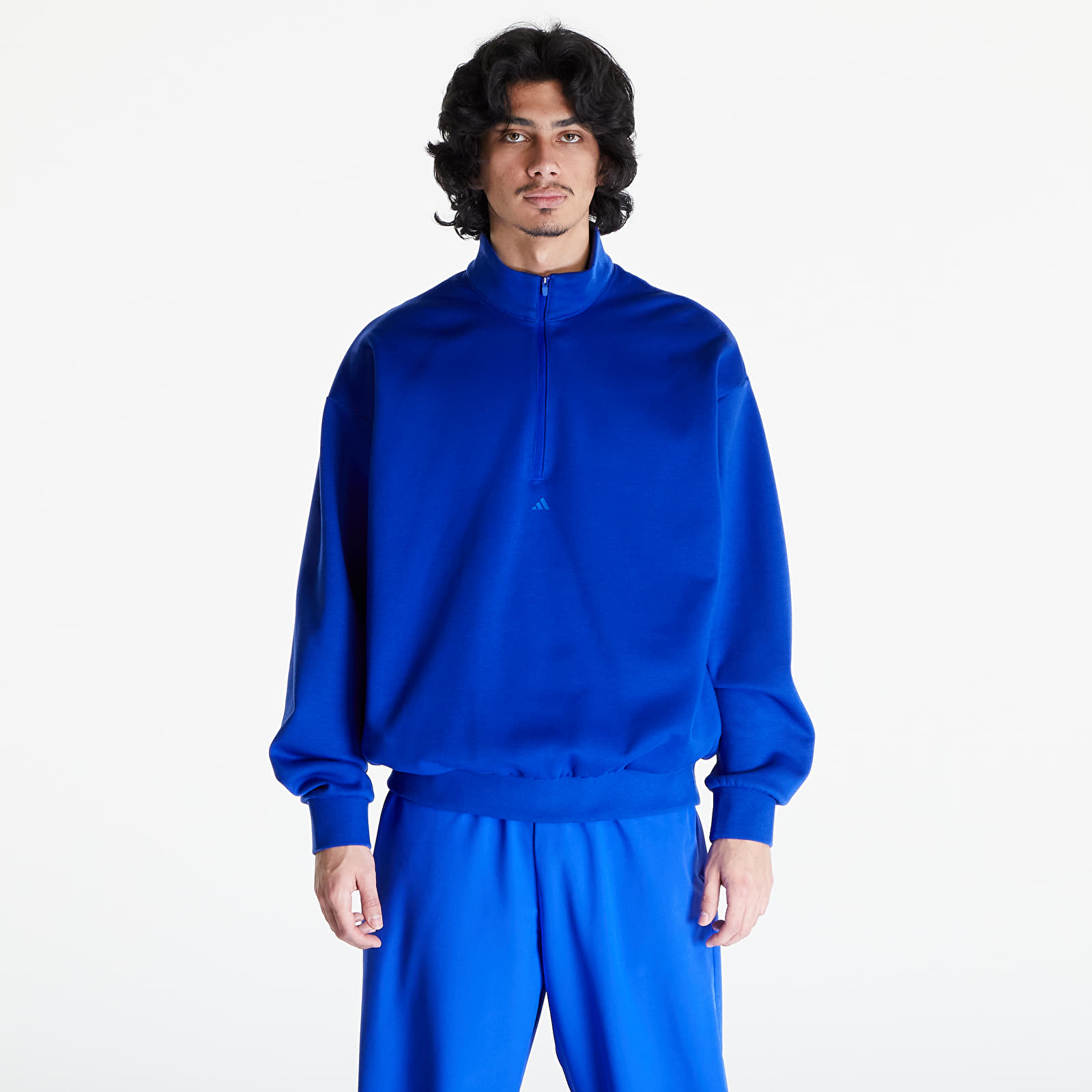 Bluzy adidas Adicolor Basketball 1/2 Zip Hoodie UNISEX Lucid Blue