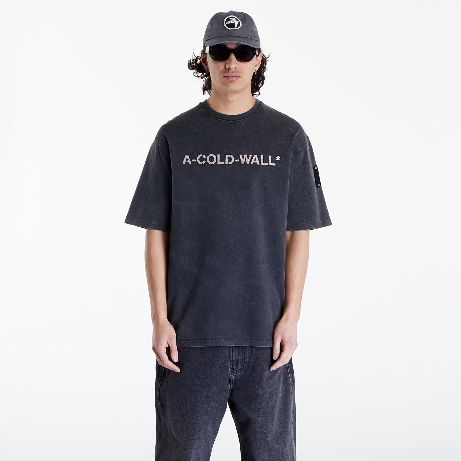 Тениски A-COLD-WALL* Overdye Logo T-Shirt Onyx