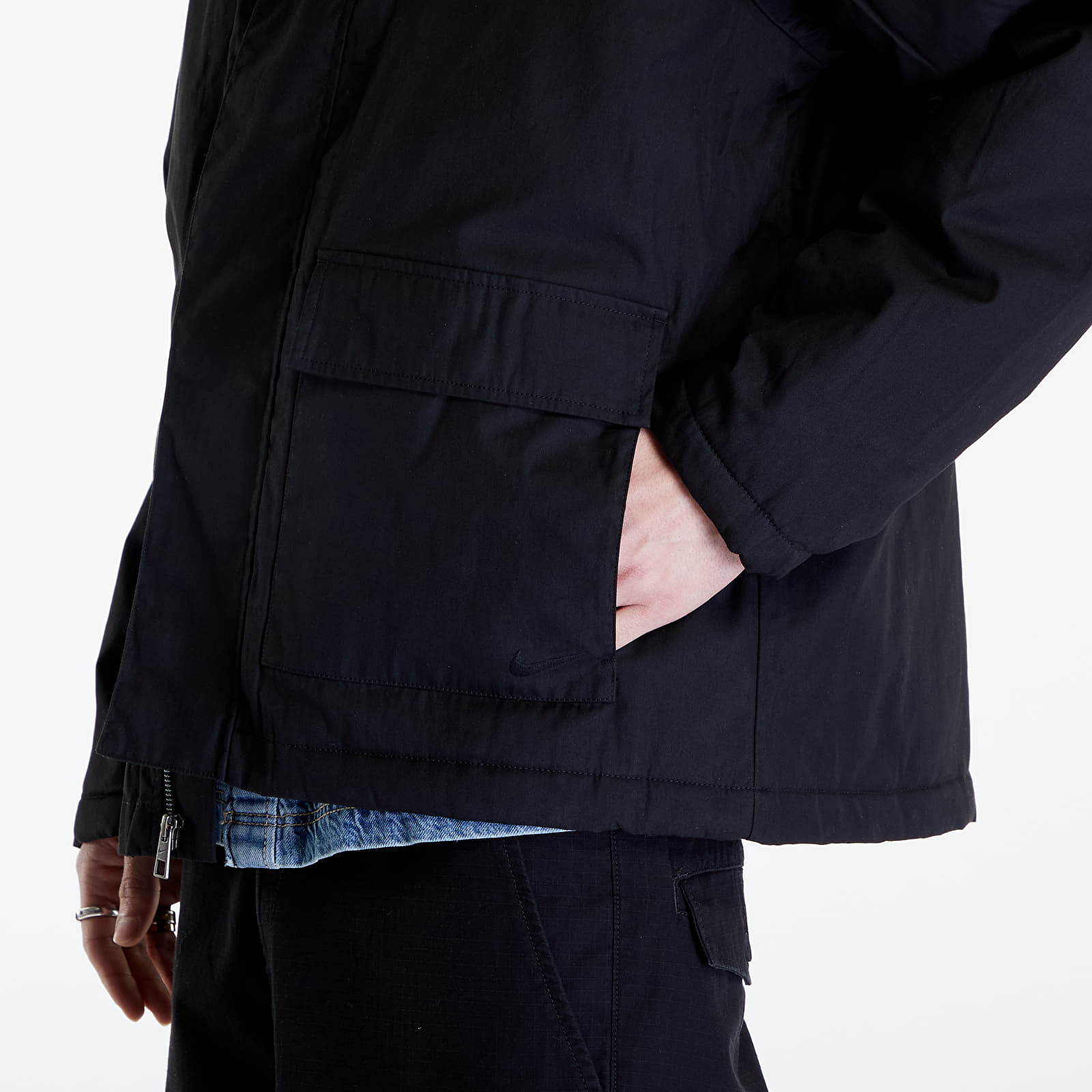 Jakas Nike Life Men's Waxed Canvas Work Jacket Black/ Black
