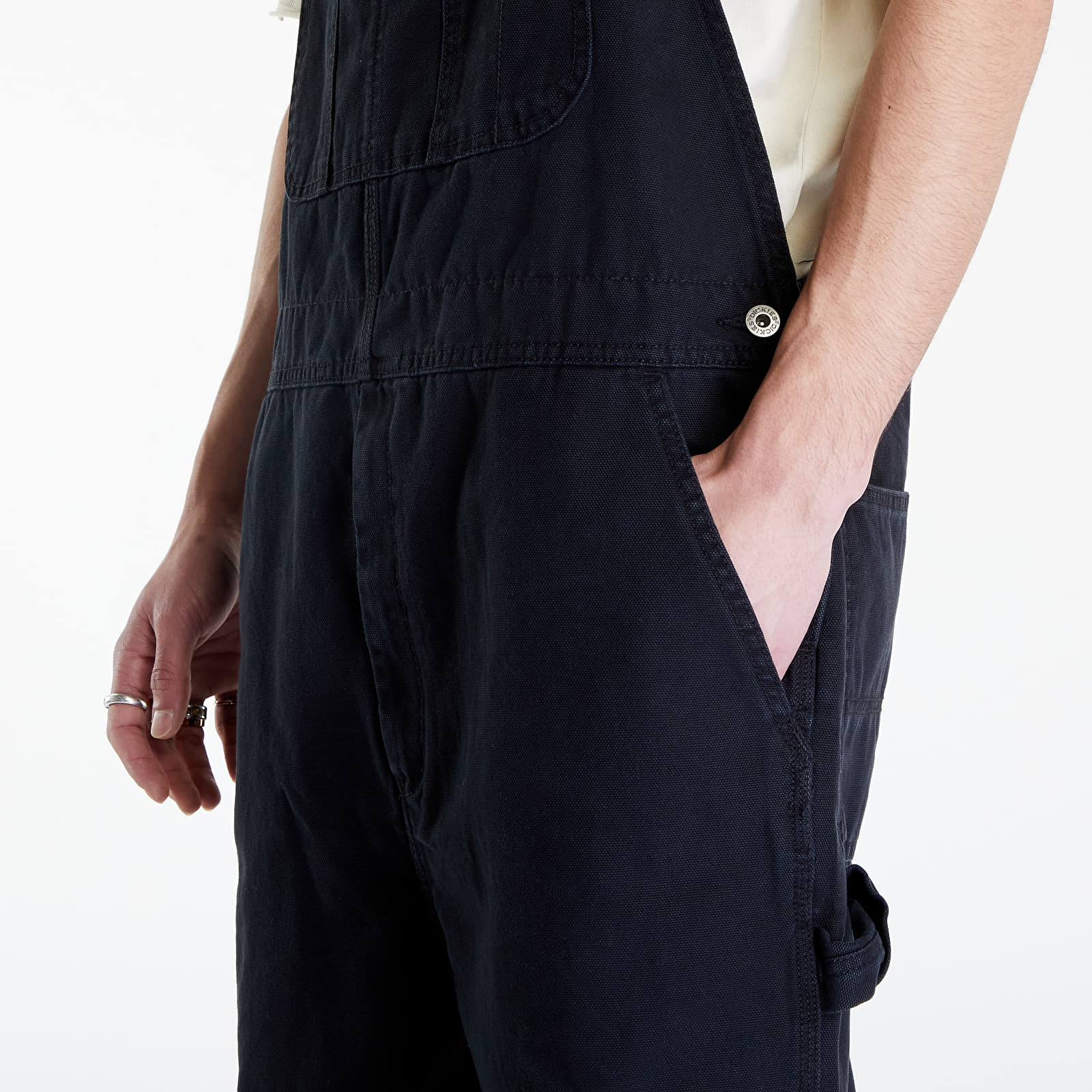 Jeans Dickies Duck Canvas Classic Bib Stone Washed Black