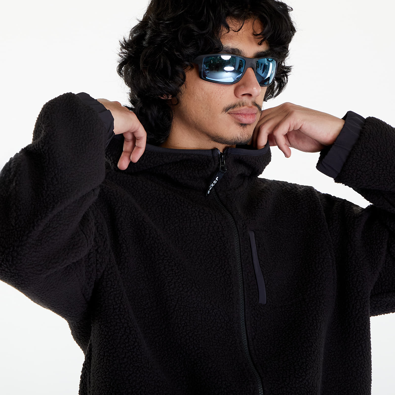 Mikiny Levi's® Pop Hooded Sherpa Meteorite