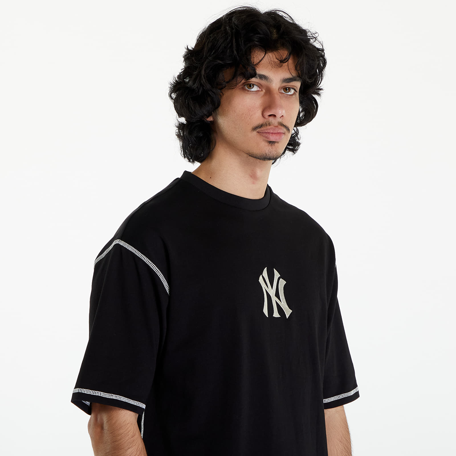 Magliette New Era New York Yankees MLB World Series Oversized T-Shirt UNISEX Black/ Off White