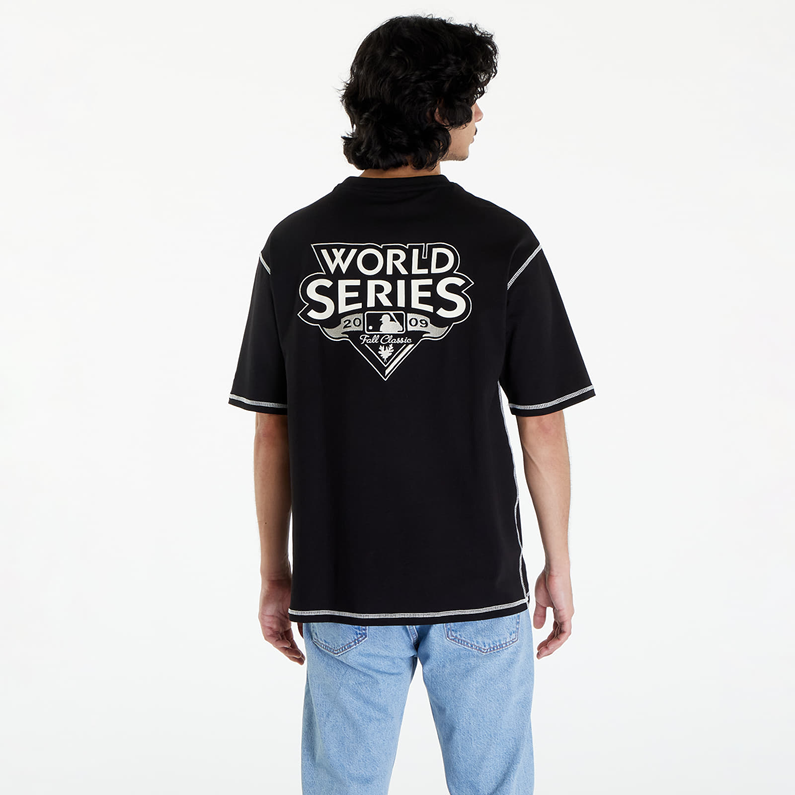 Magliette New Era New York Yankees MLB World Series Oversized T-Shirt UNISEX Black/ Off White