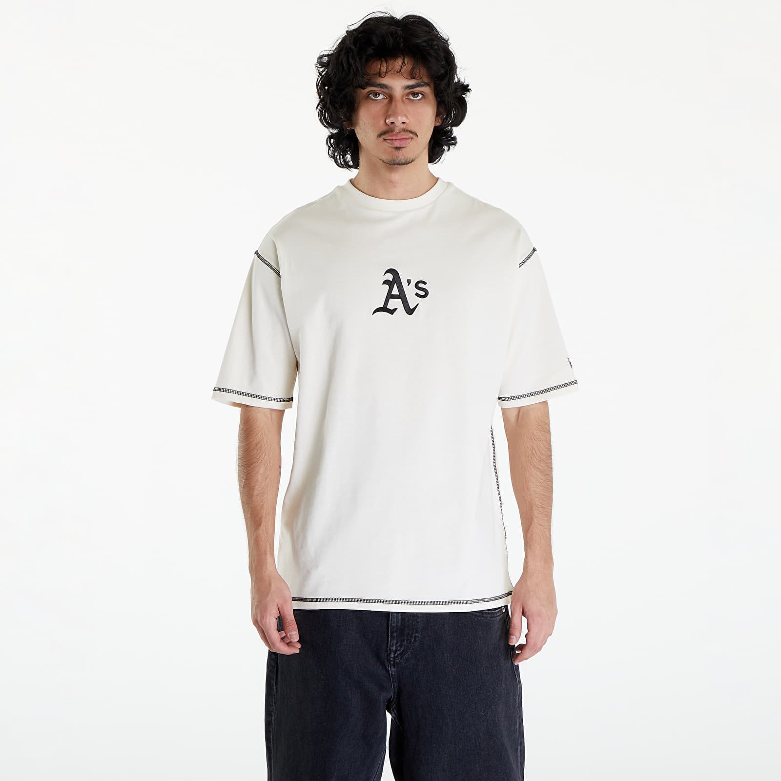 Тениски New Era Oakland Athletics MLB World Series Oversized T-Shirt UNISEX Off White/ Dark Green