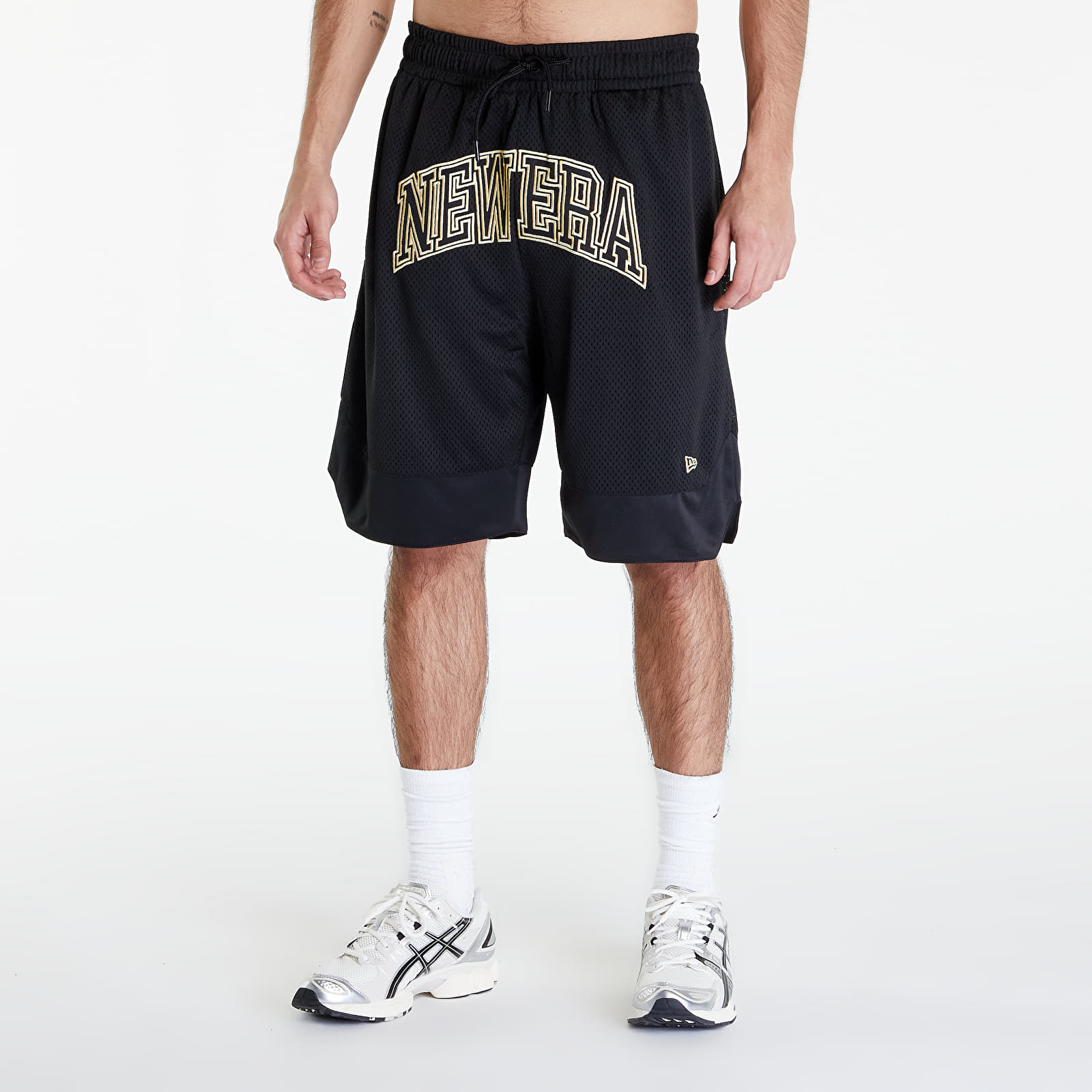 Shorts New Era OS Mesh Shorts Black/ Metallic Gold