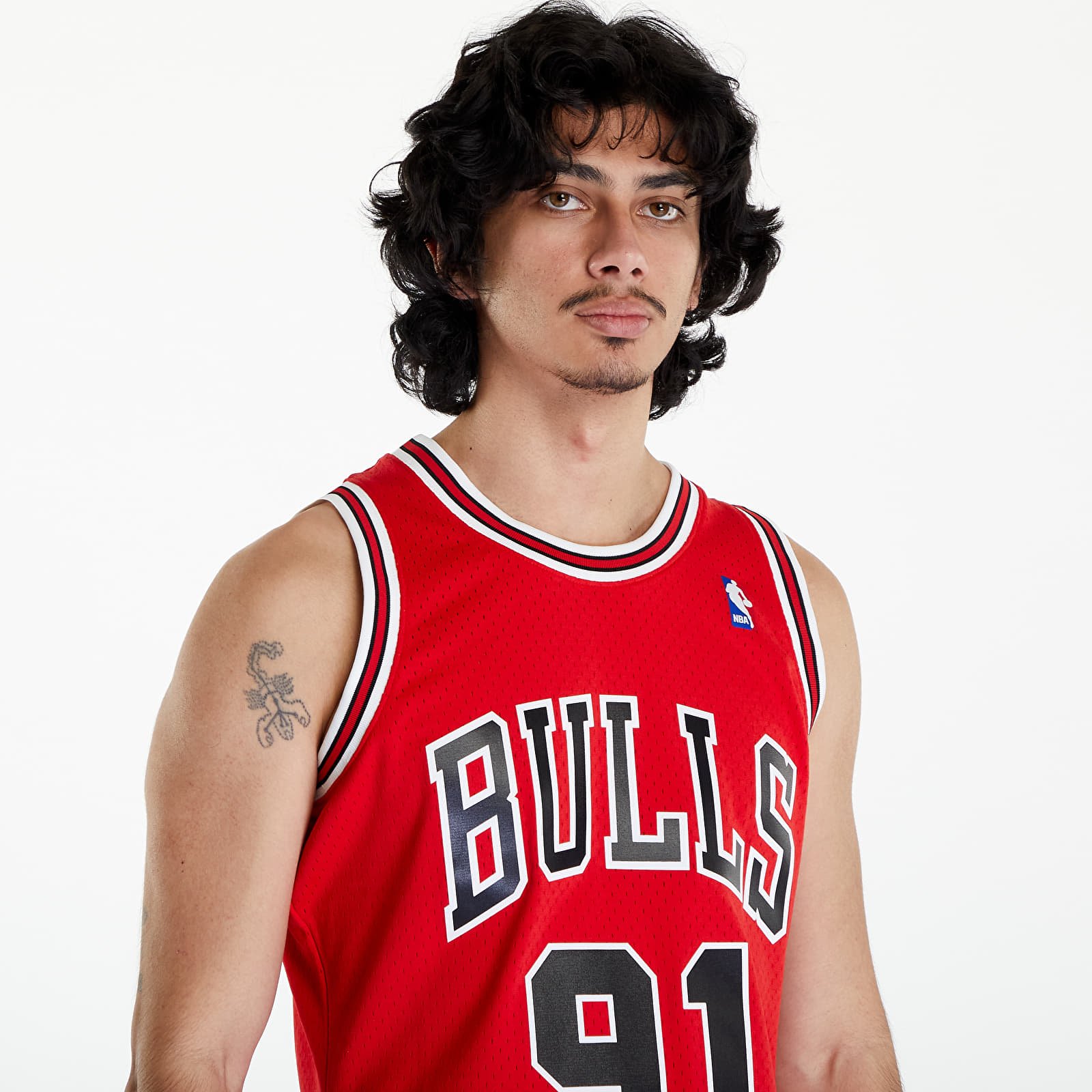 Ujjatlan pólók Mitchell & Ness NBA Swingman Jersey Chicago Bulls Dennis Rodman 91 Red