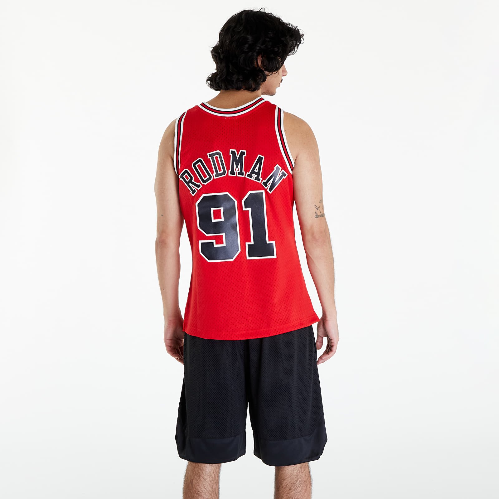 Ujjatlan pólók Mitchell & Ness NBA Swingman Jersey Chicago Bulls Dennis Rodman 91 Red