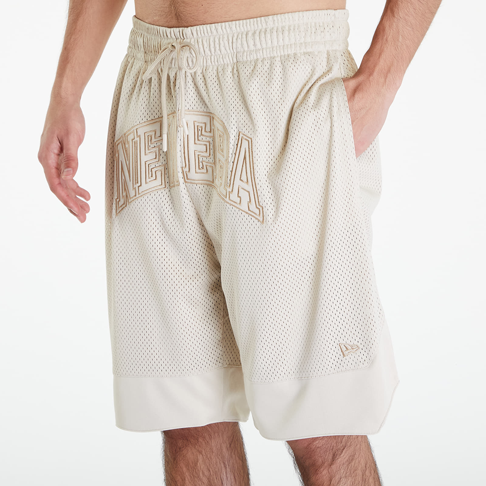 Kurzhosen New Era Arch Logo Mesh Shorts Stone/ Stone